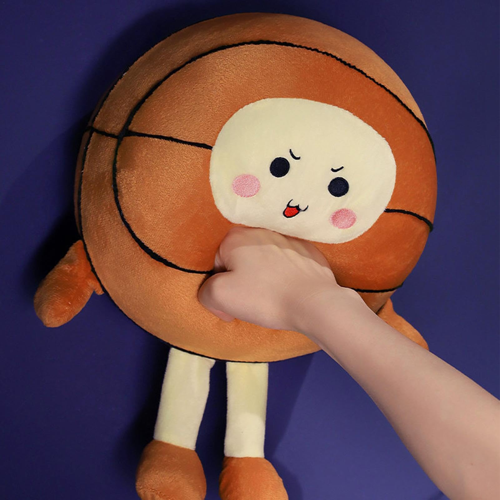 Cute Plush Basketball Pillow Toy - Safe, Durable & Portable for Kids Room Decor