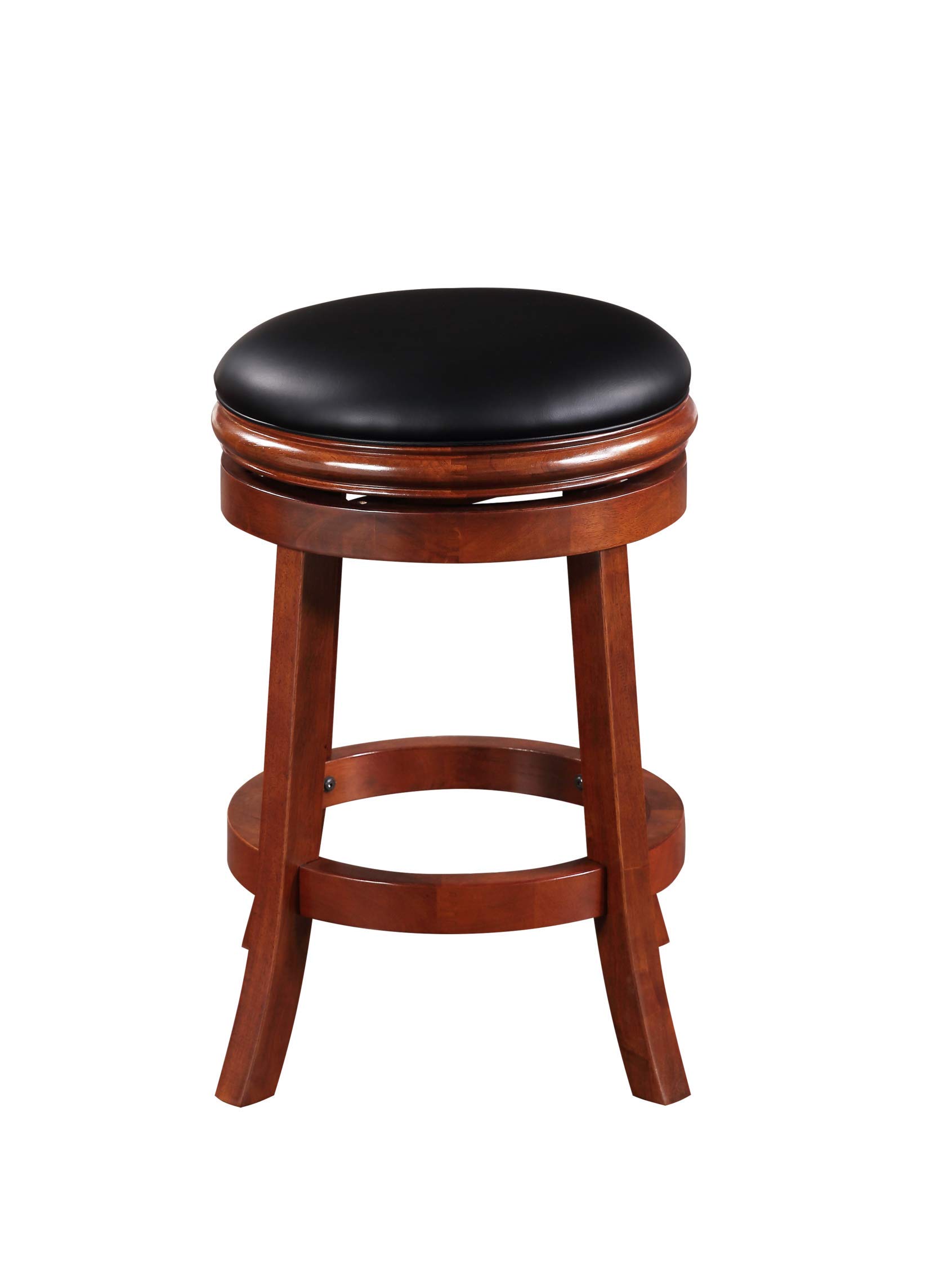 Boraam 24-Inch Backless Counter Height Stool in Cherry Wood - Perfect for Kitchen Islands, Breakfast Bars & Small Spaces