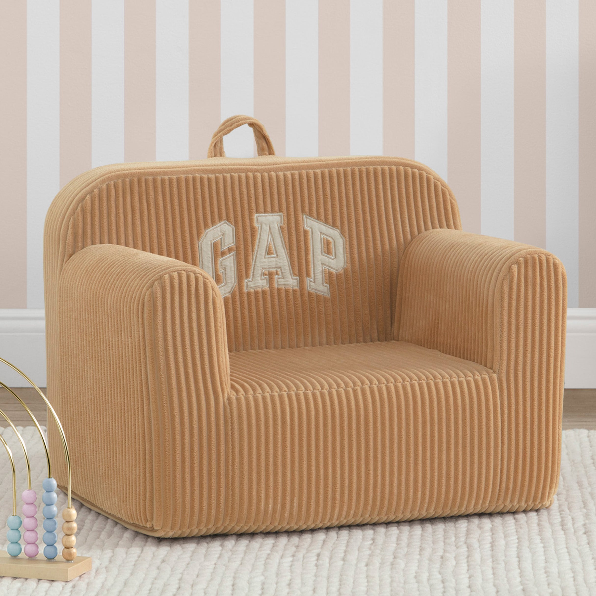 BabyGap Ribbed Velour Chair - Soft & Cozy Nursery Seating for Newborns & Toddlers - Perfect for Bedrooms, Playrooms & Daycare Centers