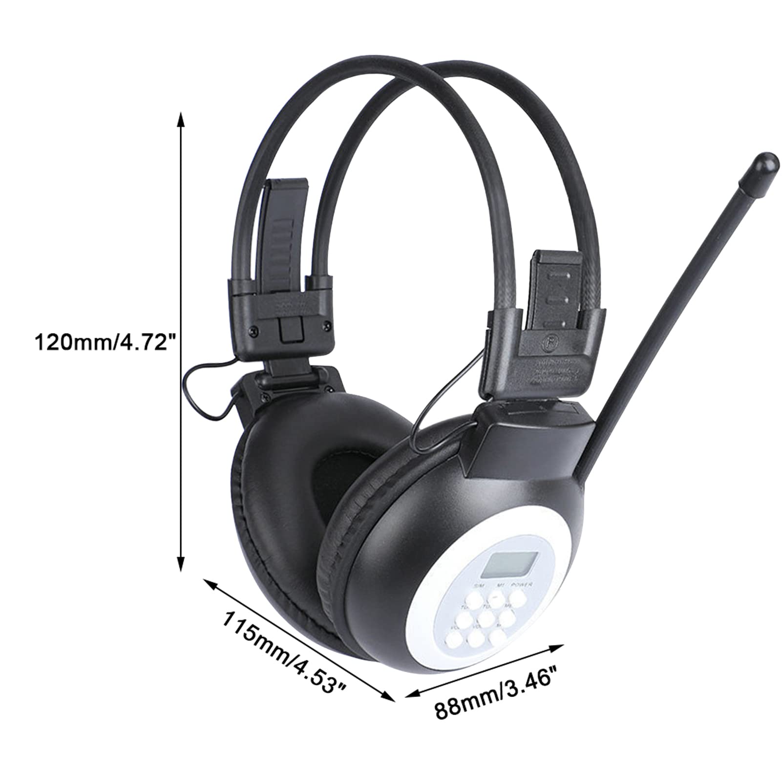 MOVKZACV Portable FM Radio Headphones - Wireless Ear Muffs with Built-in Radio & Superior Reception for Walking, Jogging, Work & Music - Perfect for Outdoor Activities, Commuting & Relaxation