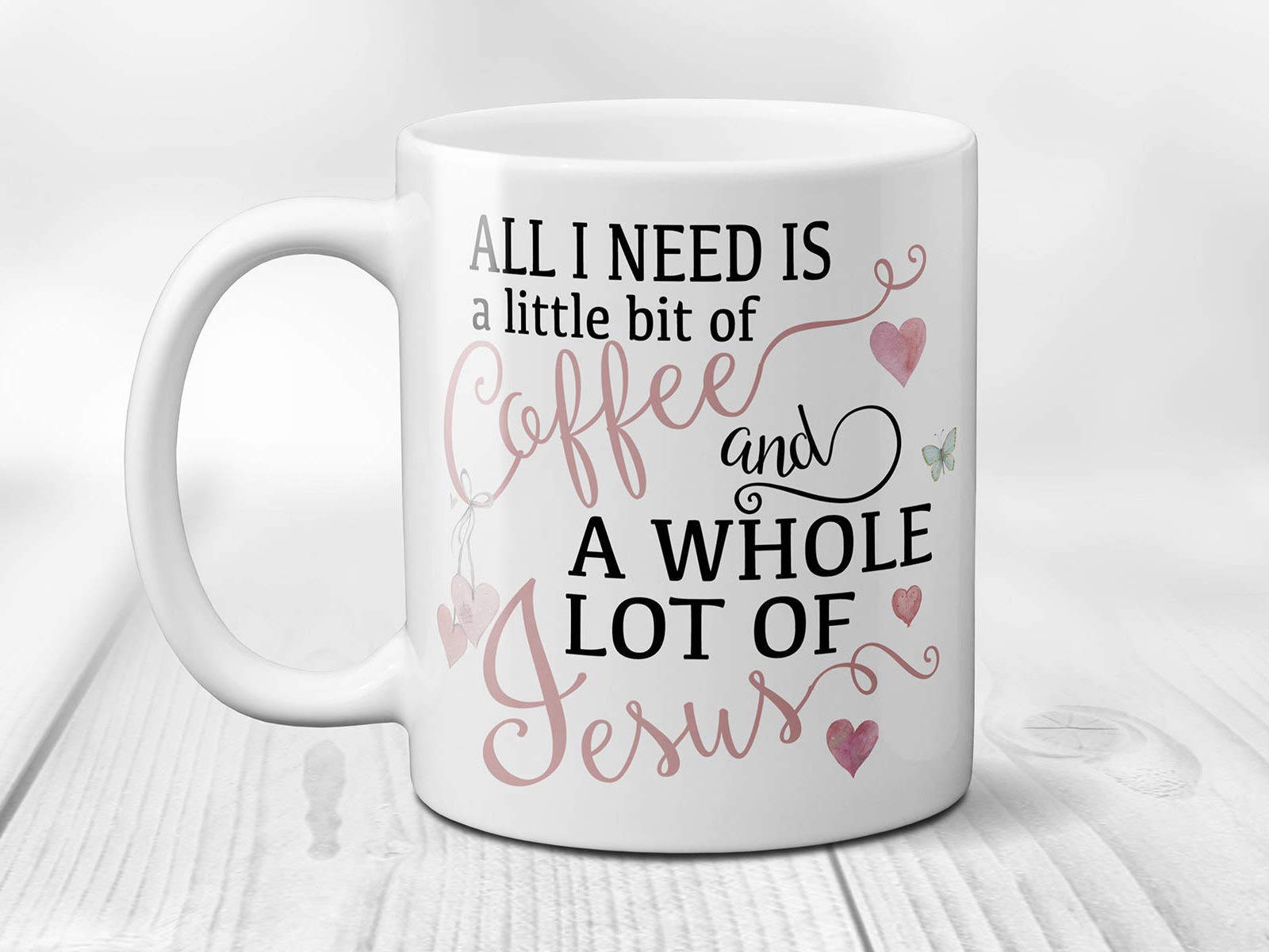 11oz White Jesus Coffee Mug - Inspirational Christian Gift for Daily Use, Bible Study, Prayer & Church Gatherings