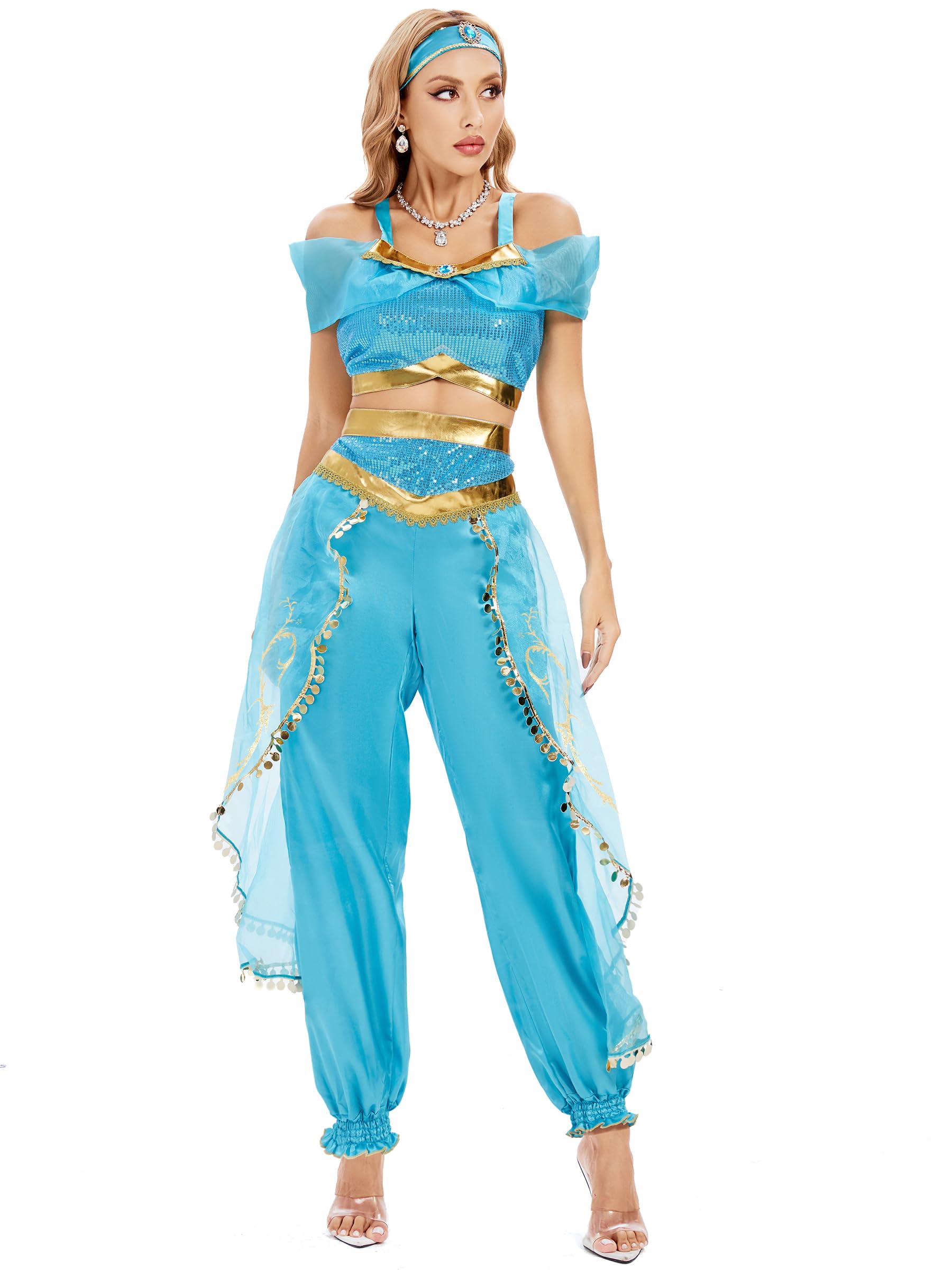 Funna Women's Princess Costume Dress - Elegant Halloween, Cosplay & Party Outfit for Women - Perfect for Costume Parties, Themed Events & Dress-Up Fun