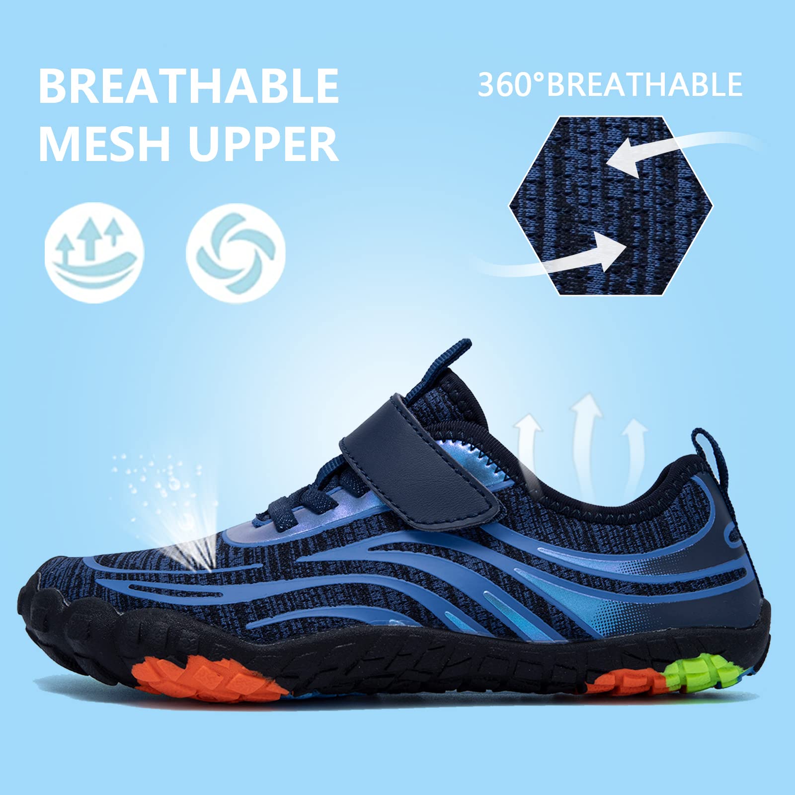 **Kids Water Shoes - Lightweight Comfort Sole for Easy Walking, Athletic Slip-On Aqua Socks (Toddler/Little Kid/Big Kid) - Perfect for Beach, Pool, and Outdoor Activities**