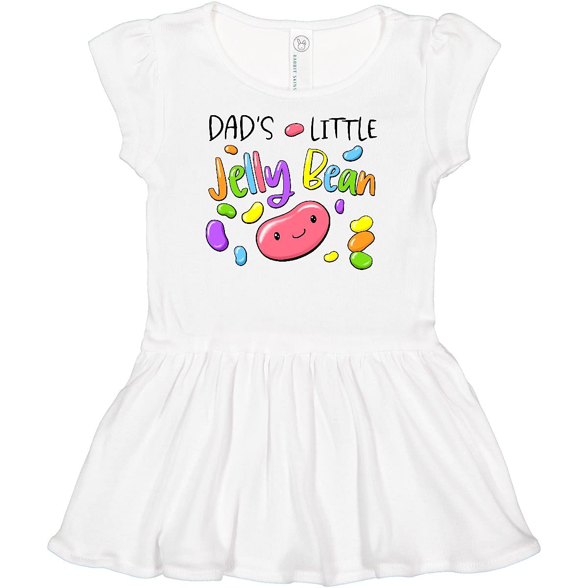 Inktastic Dads' Little Jellybean Cute Easter Candy Infant Dress - Adorable Baby Girl Outfit for Easter, Spring & Family Photos | Soft Cotton Comfort for Holidays & Special Occasions