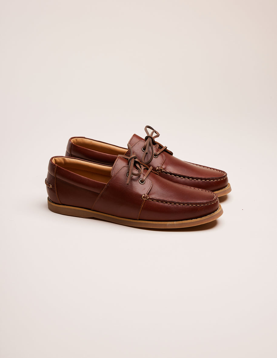 Bateaux Marin Brown Leather Boat Shoes - Classic & Comfortable for Sailing, Casual Wear & Outdoor Activities