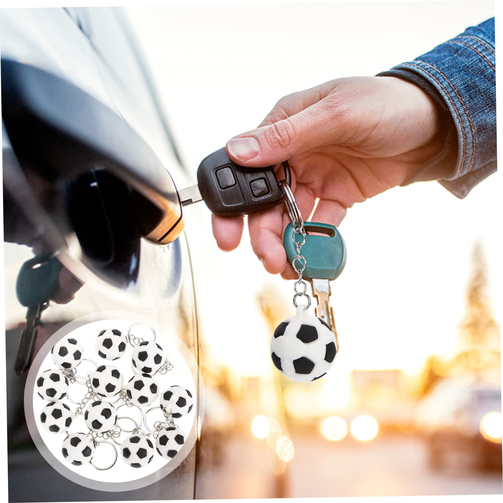 Kisangel 3 Sets Soccer Ball Keychain Key Ring - Football Lover Gift, 12pcs x 3 - Perfect for Sports Enthusiasts, Team Gifts & Soccer Party Favors