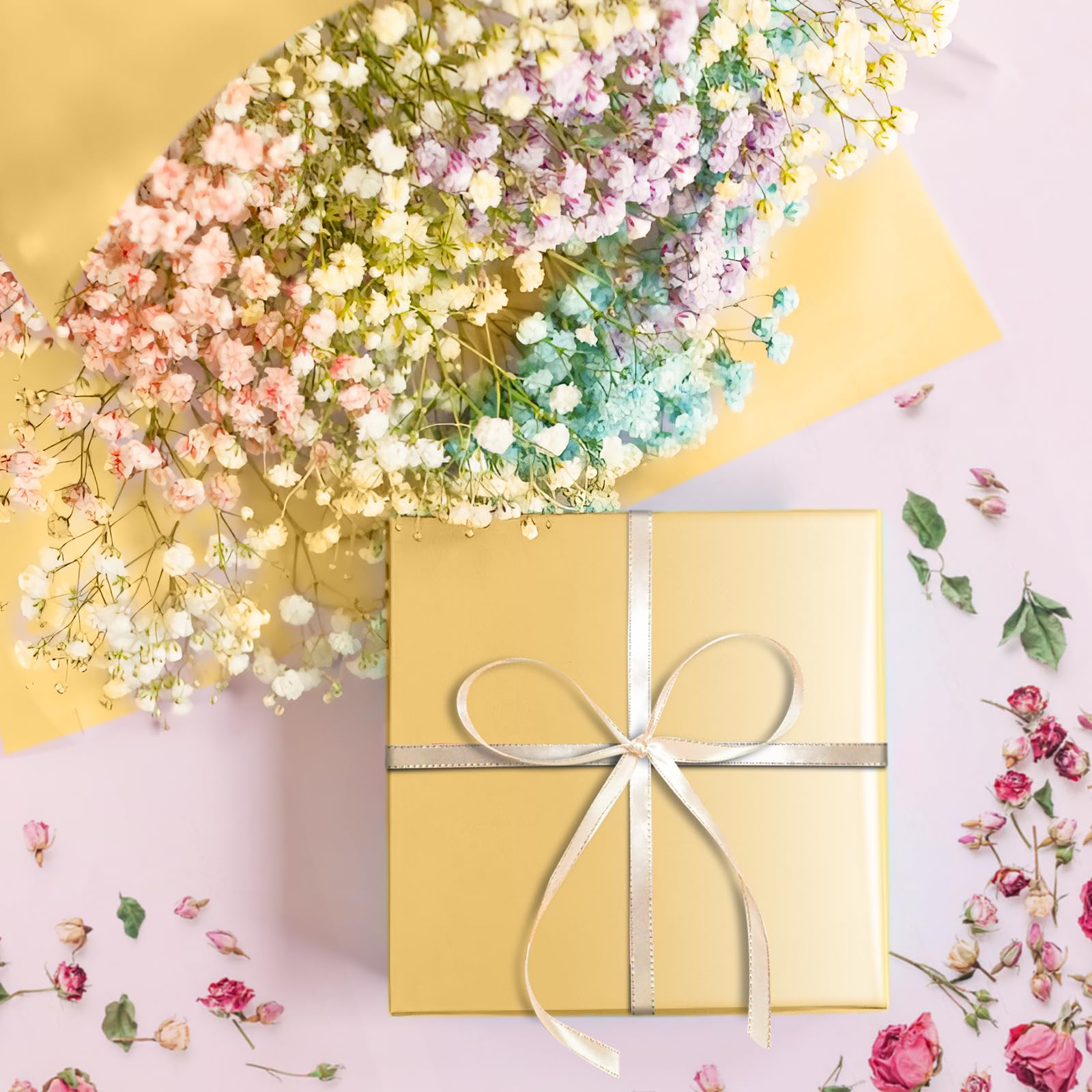 80 Sheets Gold Tissue Paper Bulk - 14 x 20 Inch Premium Gift Wrapping Paper for Birthday, Wedding, Halloween - Perfect for DIY Crafts, Gift Bags & Party Decorations