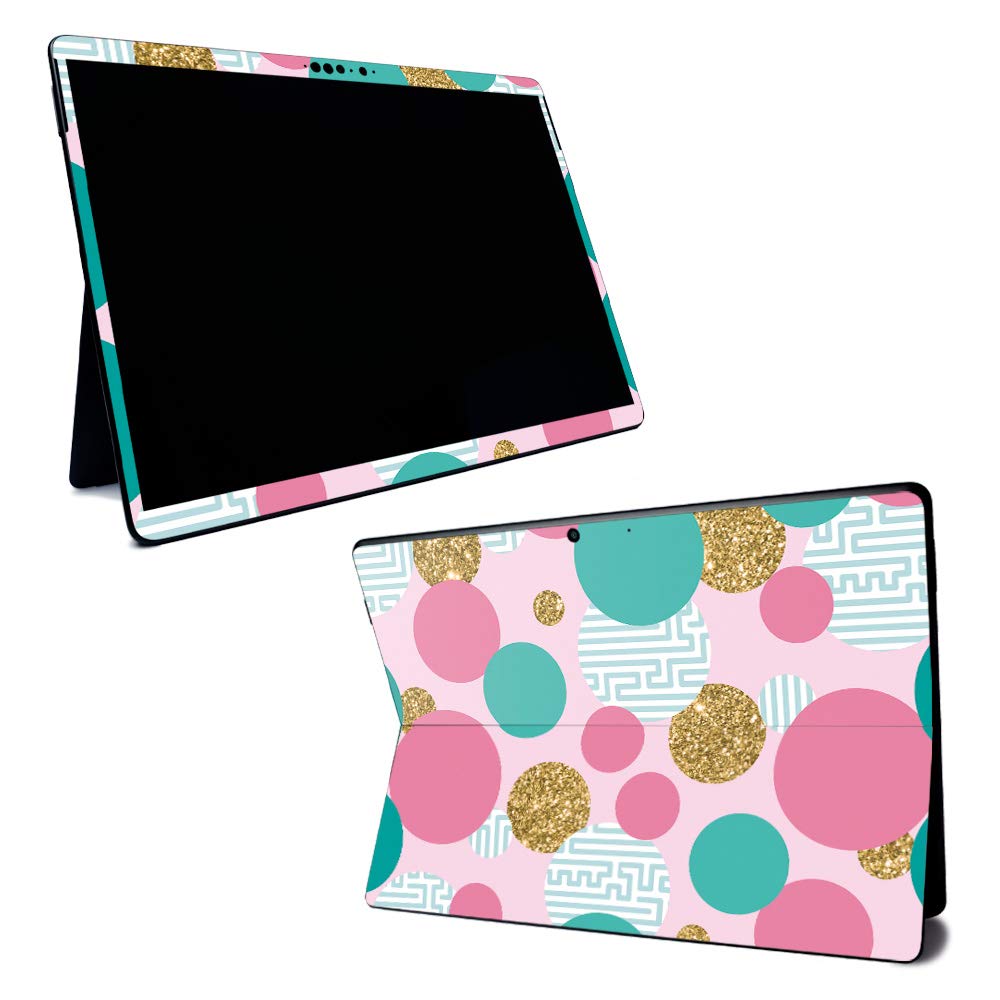 MightySkins Vinyl Skin Wrap for Microsoft Surface Pro X - Golden Bubbles Design | Protective & Durable Decal Cover | Easy to Apply & Remove | Made in USA | Perfect for Work, Travel & Personalization