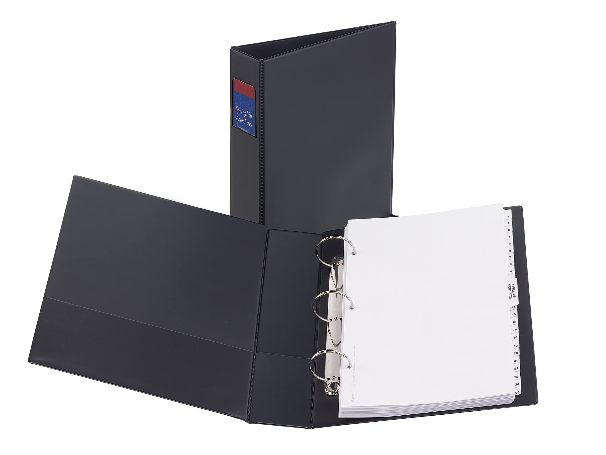 Avery Legal-Size 3 Ring Binder - 2 Inch Round Rings, Holds 8.5 x 14 Paper - Durable Black Binder (06401) for Office, School, and Document Organization