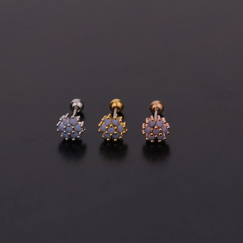 20G Cartilage Tiny Stud Earrings - Flat Back Crystal Earrings for Women | HSPJ258 | Perfect for Daily Wear, Parties & Gifts