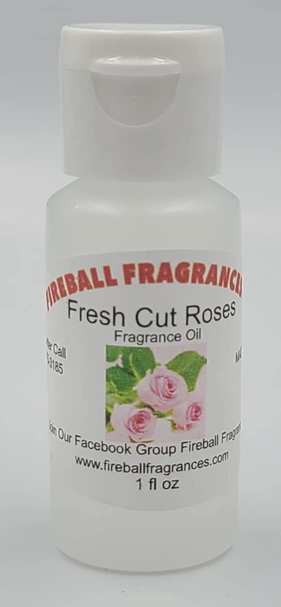 Fireball Fragrances Concentrated Fresh Cut Roses Scented Oil - 4 Oz Large Bottle, DPG-Free, Safe for Skin Care Products & Candle Making - Perfect for Aromatherapy, Home Fragrance, and DIY Beauty Products