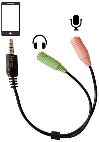 3.5mm TRRS Male to Dual 3.5mm TRS Female Headphone Splitter Adapter - Compatible with iPhone, Android, PS4/PS5, Xbox Series X/S, PC, Laptops & Tablets - Perfect for Gaming, Streaming & Conference Calls