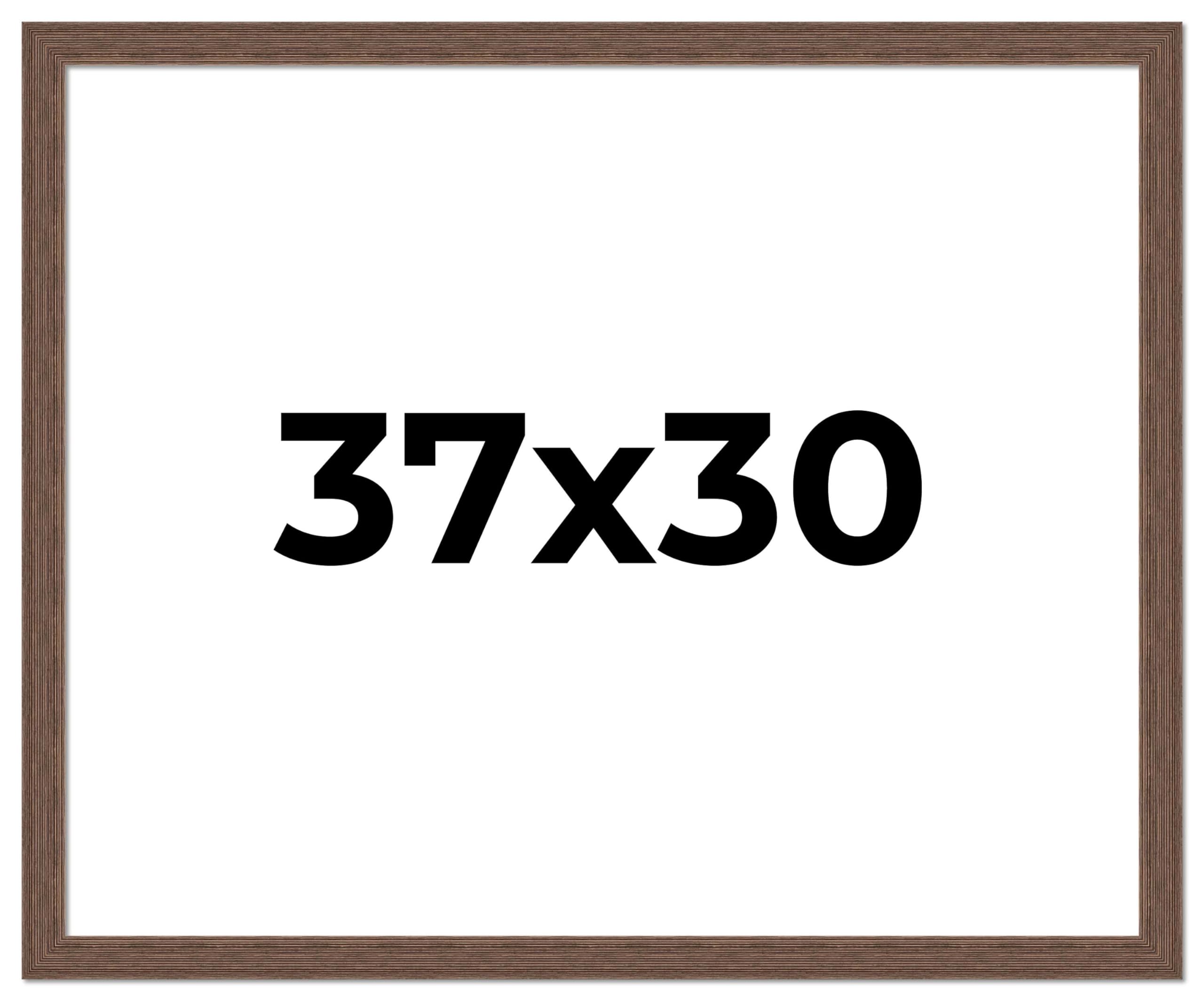 37x30 Brown Distressed Barnwood Picture Frame - Rustic Farmhouse Photo Frame with UV Acrylic Shatter Guard & Acid-Free Backing | Perfect for Wall Decor, Wedding Photos, and Home Office Display