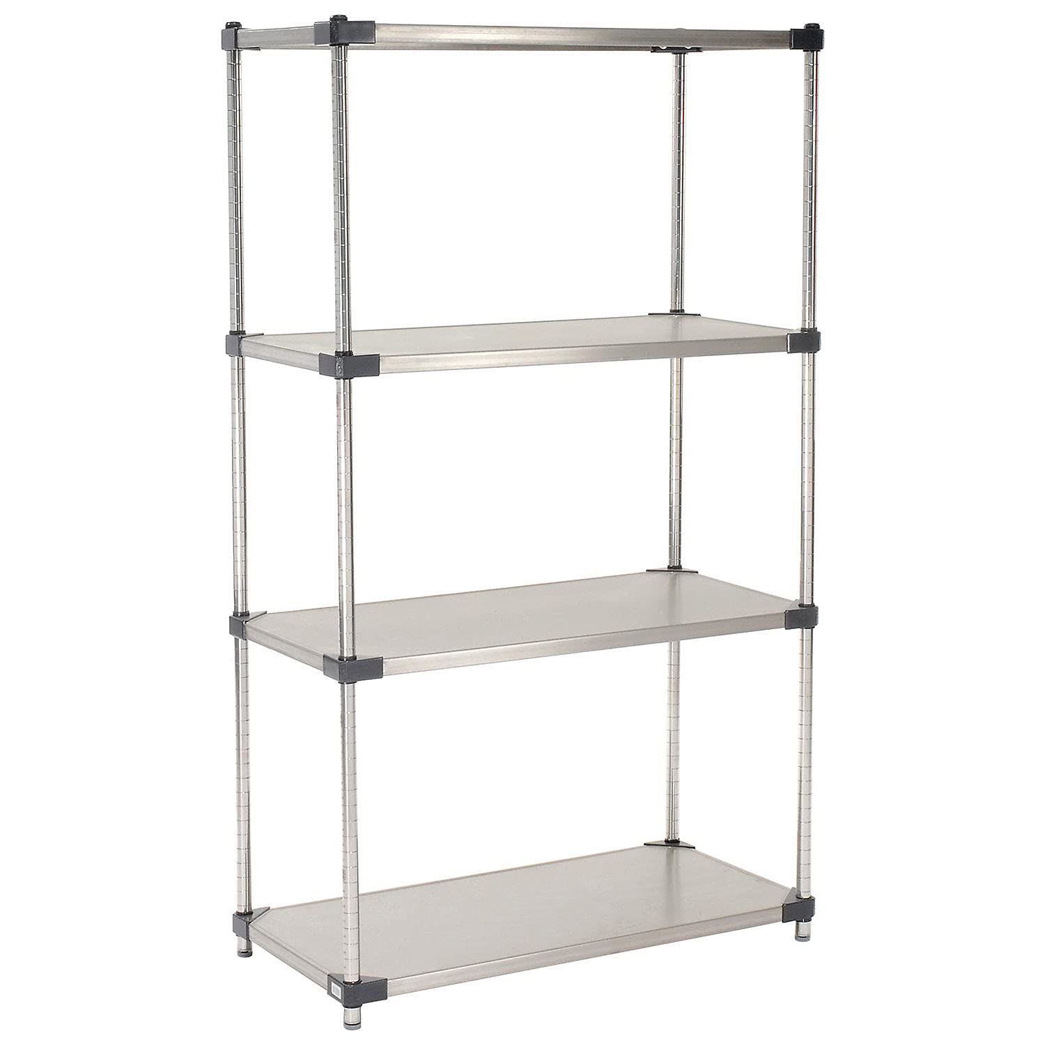 Stainless Steel Shelving 48x24x63 - Heavy Duty Storage for Warehouse & Garage