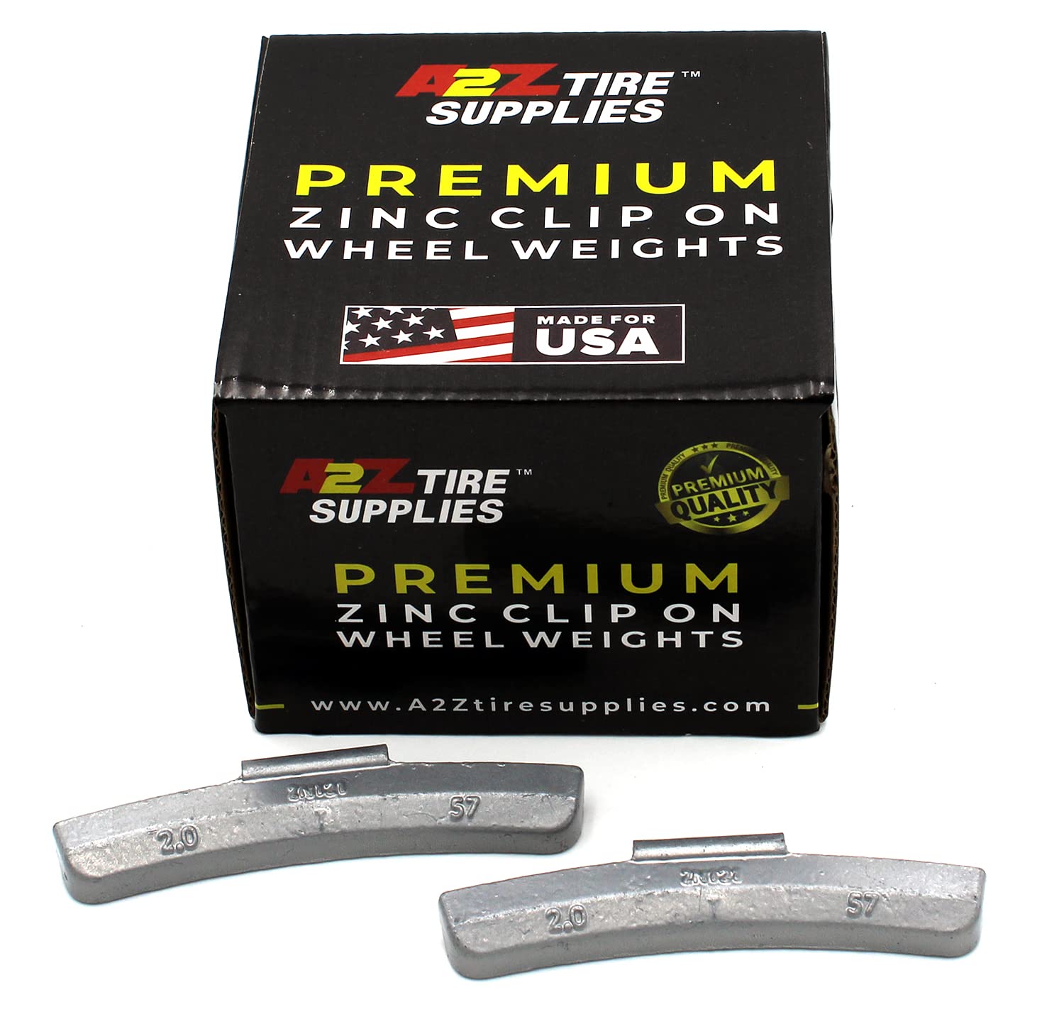 T Series 2.0oz Zinc Coated Hammer-On Wheel Weights - Box of 25 Pieces for Tire Balancing | Perfect for Auto Repair Shops & DIY Car Maintenance