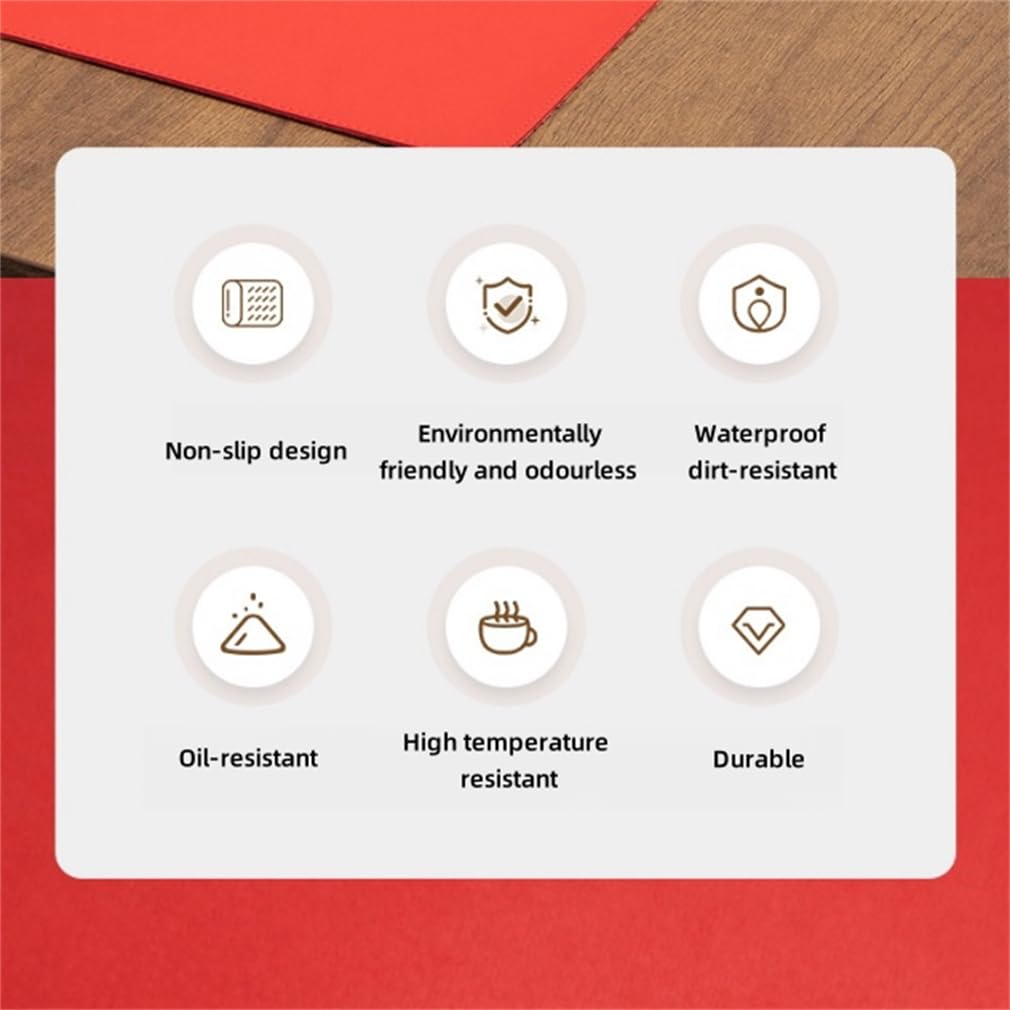 Non-Slip PU Leather Desk Blotter - Large 31.5x15.7 Inch Mouse Pad for Computer, Waterproof Double-Sided Desk Protector Mat in Light Brown | Perfect for Office, Gaming & Home Workspace Setup