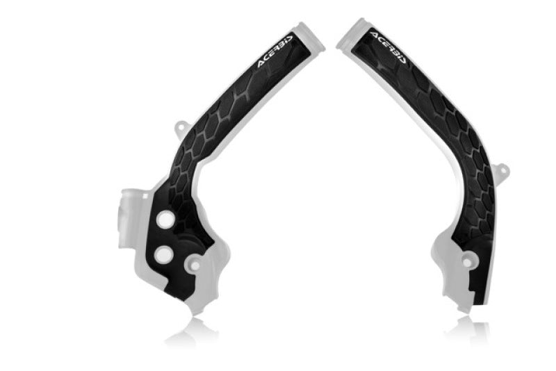 Acerbis X-Grip Frame Guards for KTM 125-450 SX/SX-F/XC/XC-W/EXC-F & Husqvarna (2016-2019) - White/Black - Dirt Bike Protection for Off-Road & Motocross Racing