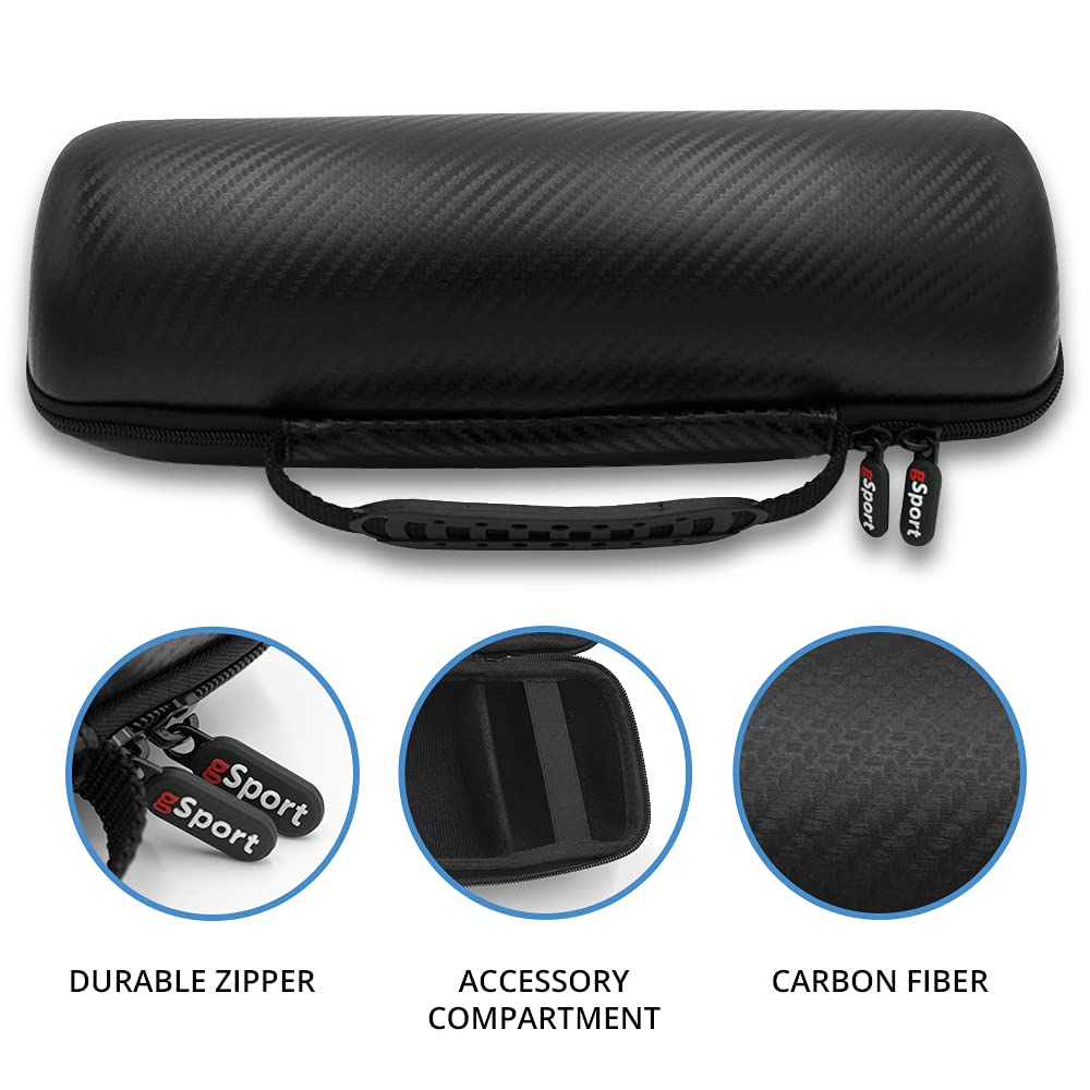 JBL Charge 5 Waterproof Bluetooth Speaker with Built-in Power Bank - Portable Wireless Speaker for Outdoor, Beach, Pool Party & Travel - Includes gSport Carbon Fiber Case (Blue)