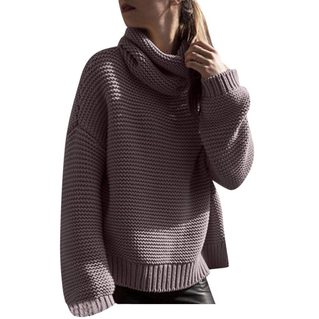 Eduavar Women's Chunky Knit Turtleneck Sweater - Oversized Casual Long Sleeve Pullover Jumper Top | Winter Fashion, Office Wear & Cozy Outfit