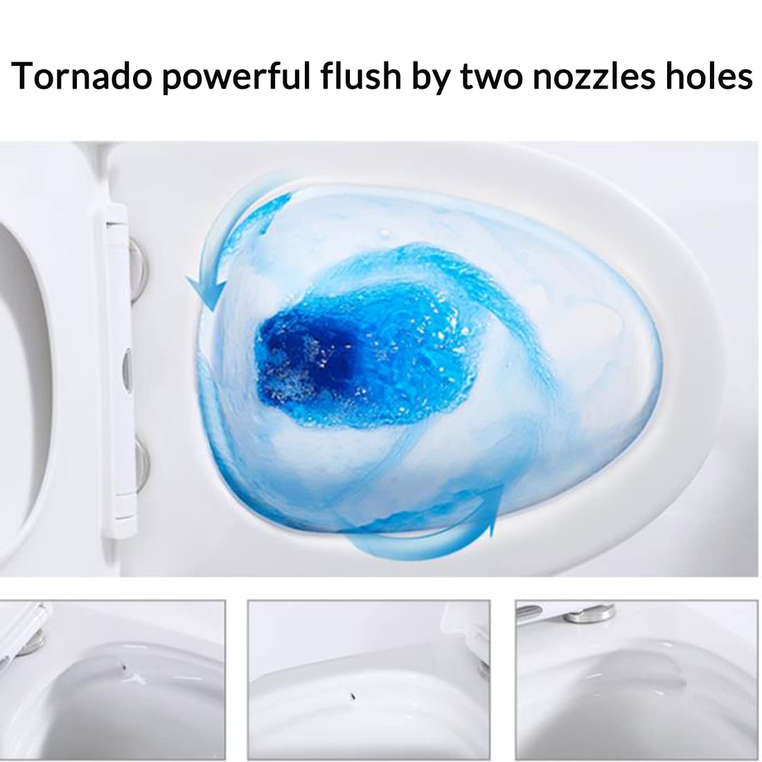 WinZo Modern Elongated One Piece Toilet with Tornado Dual Flush & Soft Closing Seat - White | Water-Efficient Bathroom Upgrade for Homes & Apartments