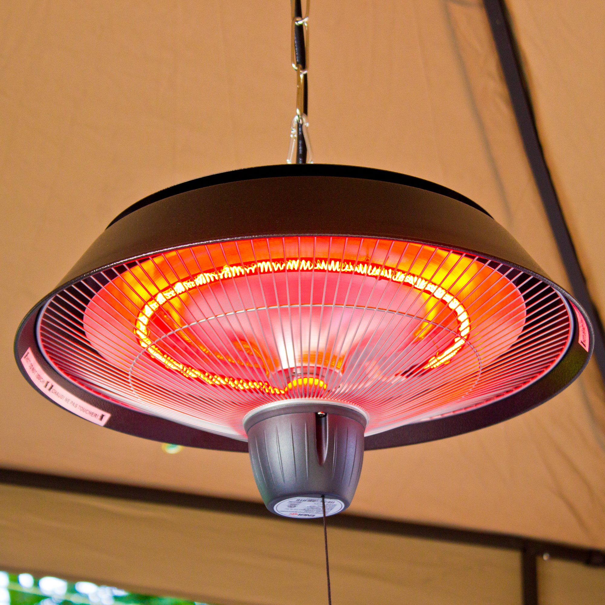 EnerG+ Infrared Electric Outdoor Heater - Hanging Patio Heater for Backyard, Deck, and Restaurant Use - Energy Efficient & Weatherproof