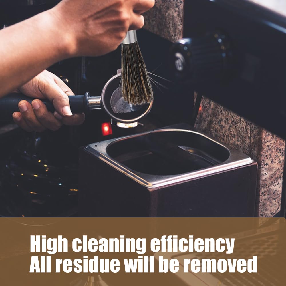 Premium Coffee Grinder Cleaning Brush Set with Wooden Handle - Durable Kitchen Tool for Espresso, Burr & Blade Grinders - Perfect for Home Baristas & Coffee Enthusiasts