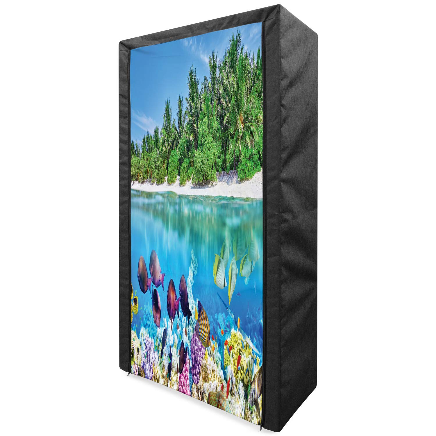Ambesonne Island Portable Fabric Wardrobe - 33.5