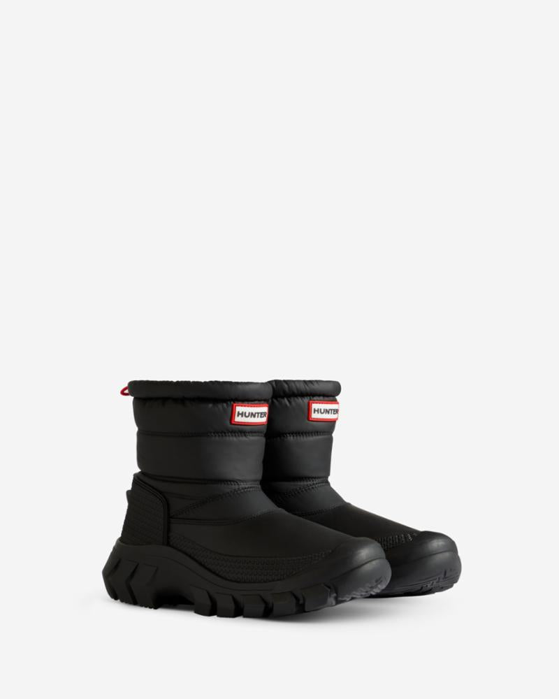Hunter Women's S Intrepid Short Snow Boot - Waterproof Winter Boots for Women, Black, Size M | Perfect for Snowy Days, Hiking & Outdoor Adventures