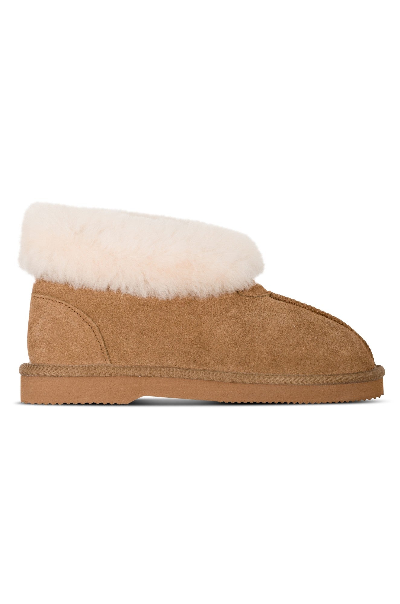Grosby UGG Sheepskin Slippers for Women - Chestnut Brown Fuzzy Indoor/Outdoor House Shoes | Warm Winter Booties for Cozy Home, Office & Travel Comfort