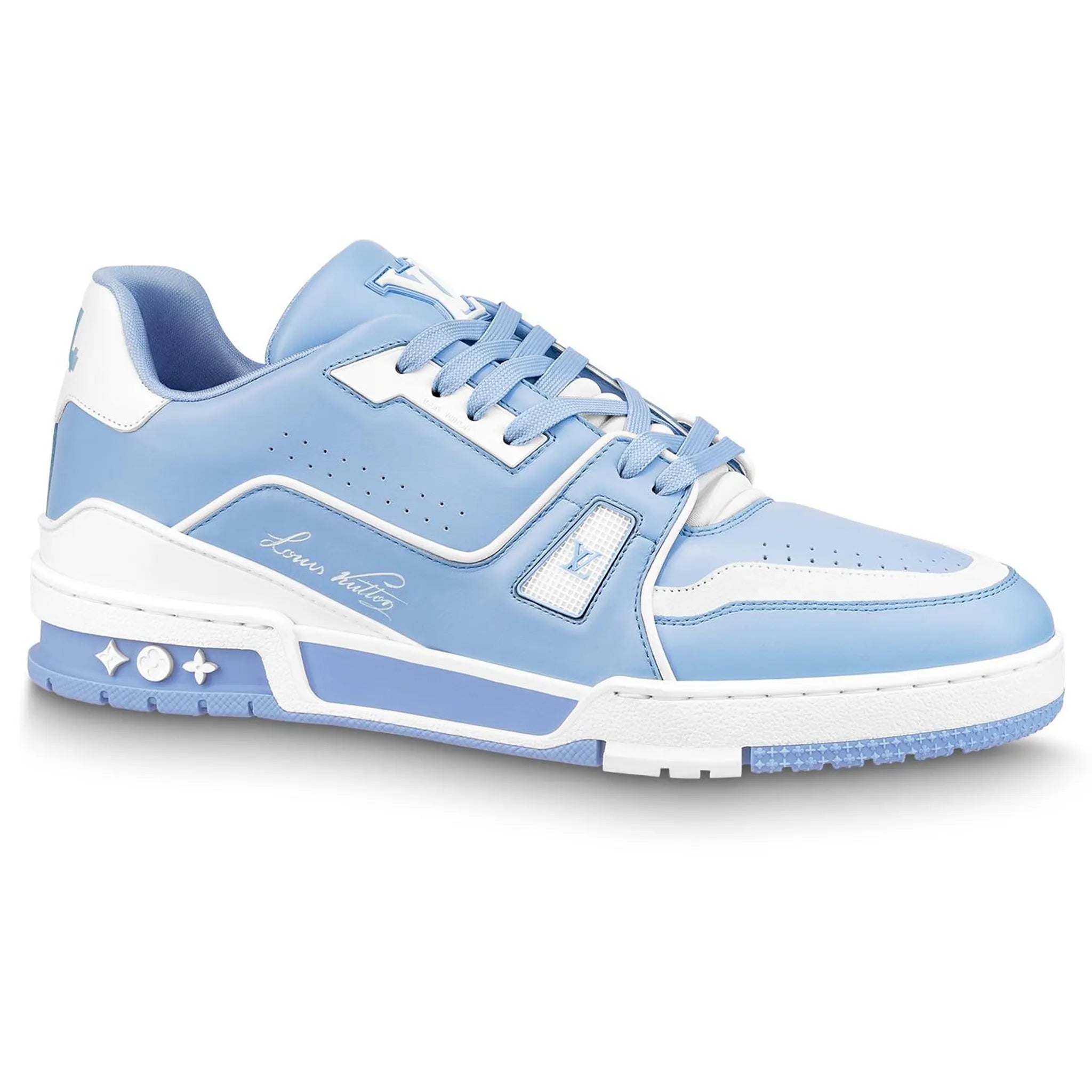 Louis Vuitton LV '54' Trainer Sneakers - Light Blue & White Men's Luxury Shoes for Casual Wear & Street Style Fashion