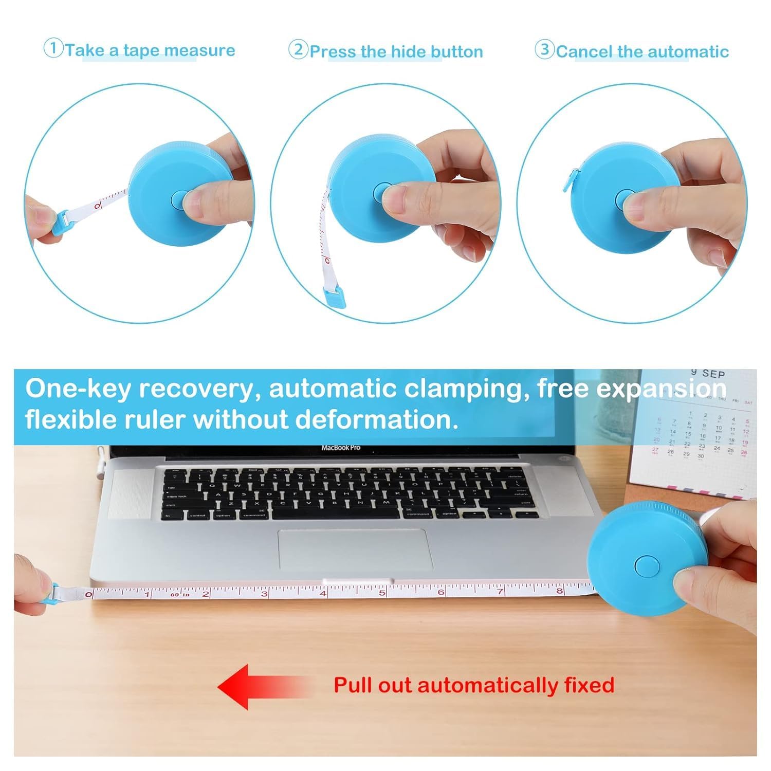 24-120 Pack 12 Colors Retractable Measuring Tape 60-Inch/150cm Double-Scale Soft Sewing Tailor Tape - Perfect for Body Measurements, Fabric Crafts, Knitting Projects & DIY Fashion Design