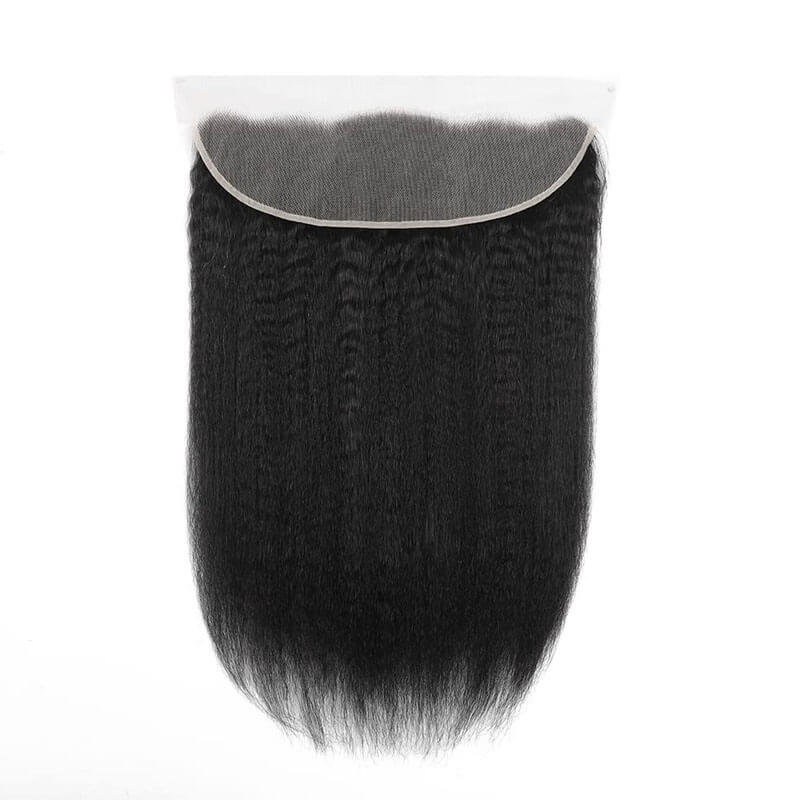 Eullair Kinky Straight Human Hair Bundles with Closure 3/4 PCS - 4x4 5x5 2x6 Lace Closure - 100% Remy Human Hair Extensions for Natural Look - Perfect for Styling, Weaving & Everyday Wear
