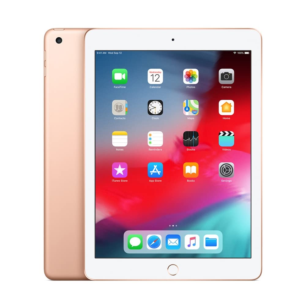 Refurbished Apple iPad 9.7-inch (2018 Model) - 32GB Wi-Fi Gold | Perfect for Students, Artists & Business Professionals - Lightweight Tablet for Note-Taking, Digital Art & Productivity On-The-Go
