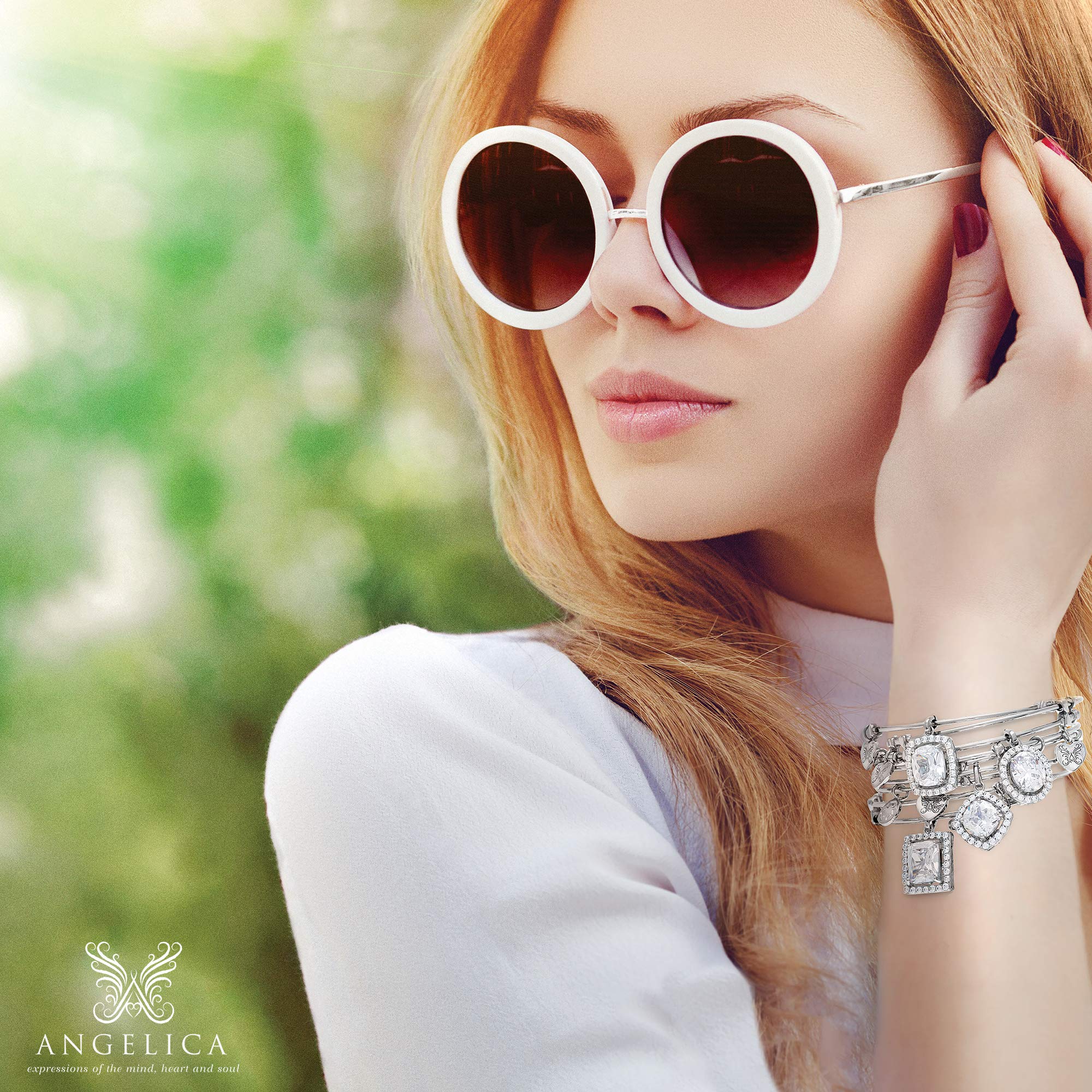 Brass Anchor Adjustable Bangle Bracelet - 7.25