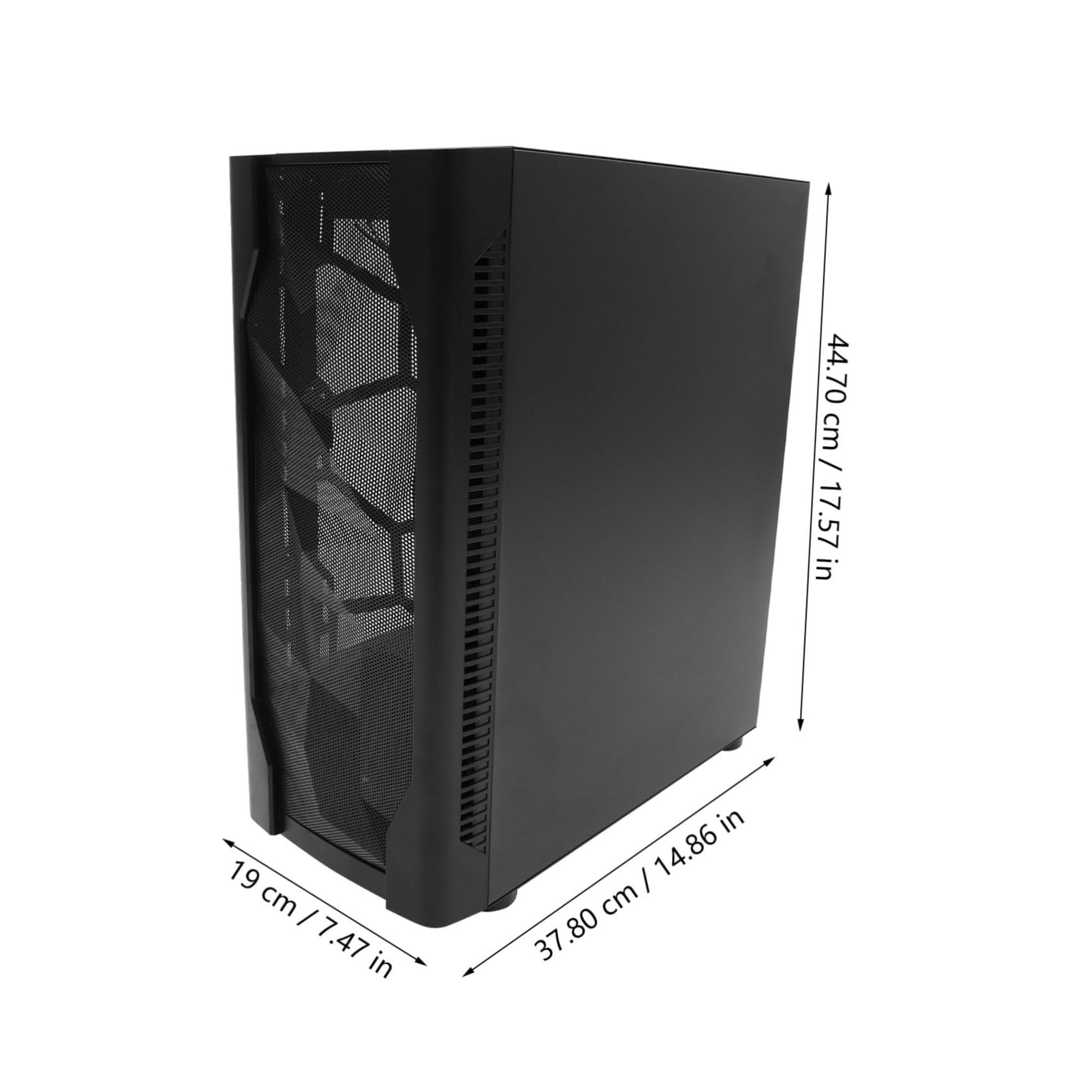 Mikikit ATX Mid Tower PC Case - Tempered Glass Side Panel, High Airflow, Cold Rolled Steel, Gaming Computer Case for Home & Office Use | Perfect for Gaming Rigs & Workstation Builds