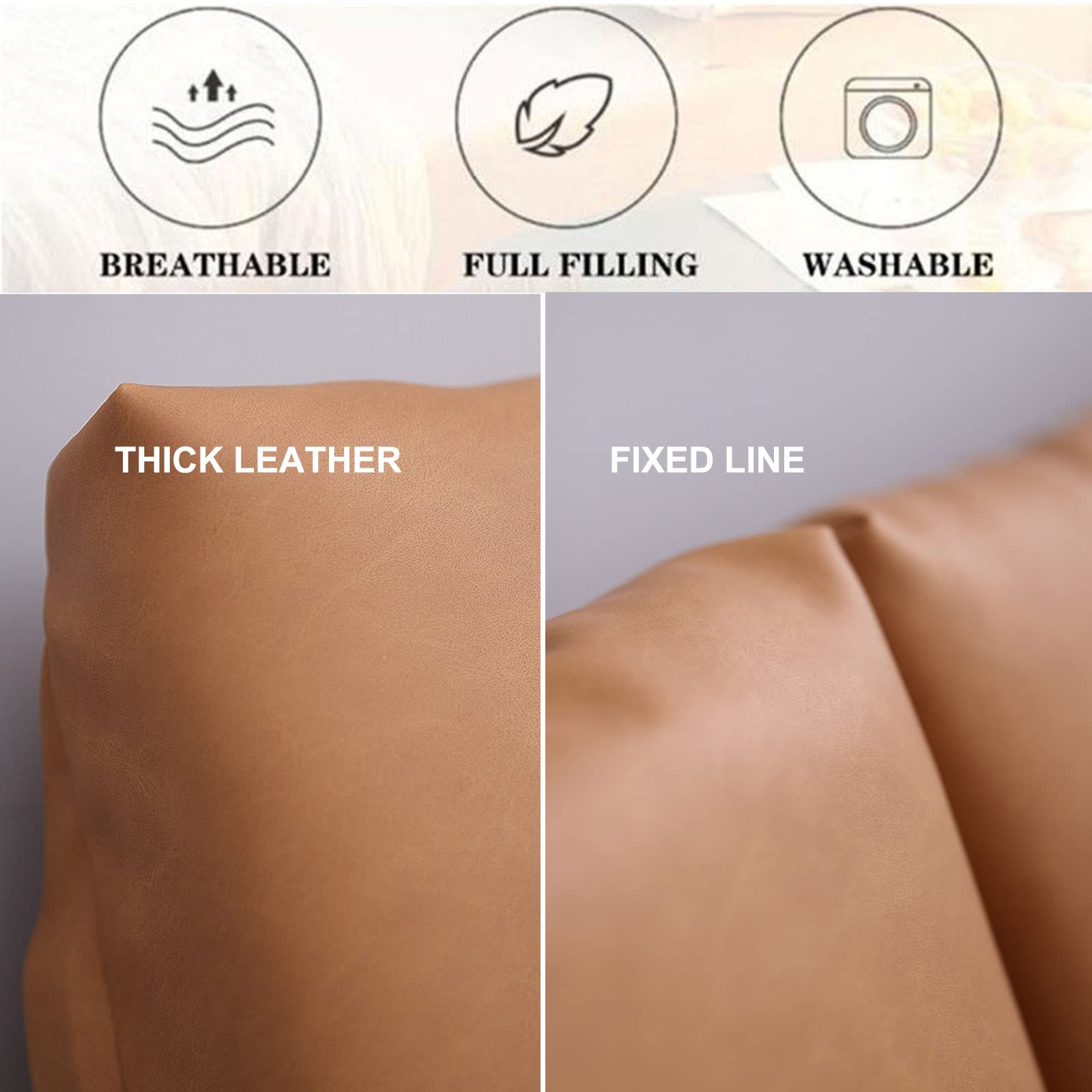 Leather Headboard Cushion - 35.4