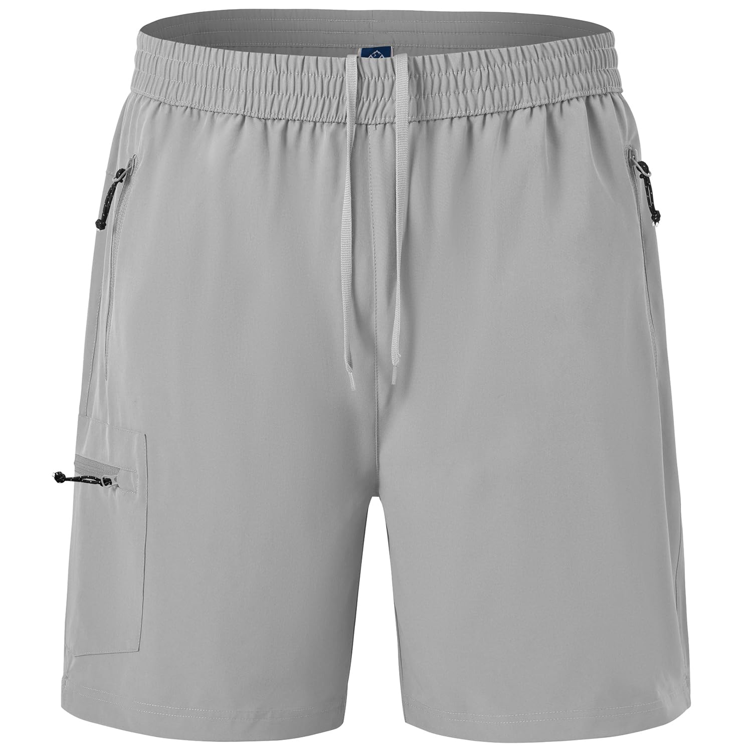 BGOWATU Men's Athletic Hiking Shorts - Stretch Quick Dry Gym Shorts with Zipper Pockets for Outdoor Sports, Fishing & Travel - Perfect for Hiking, Camping and Workout