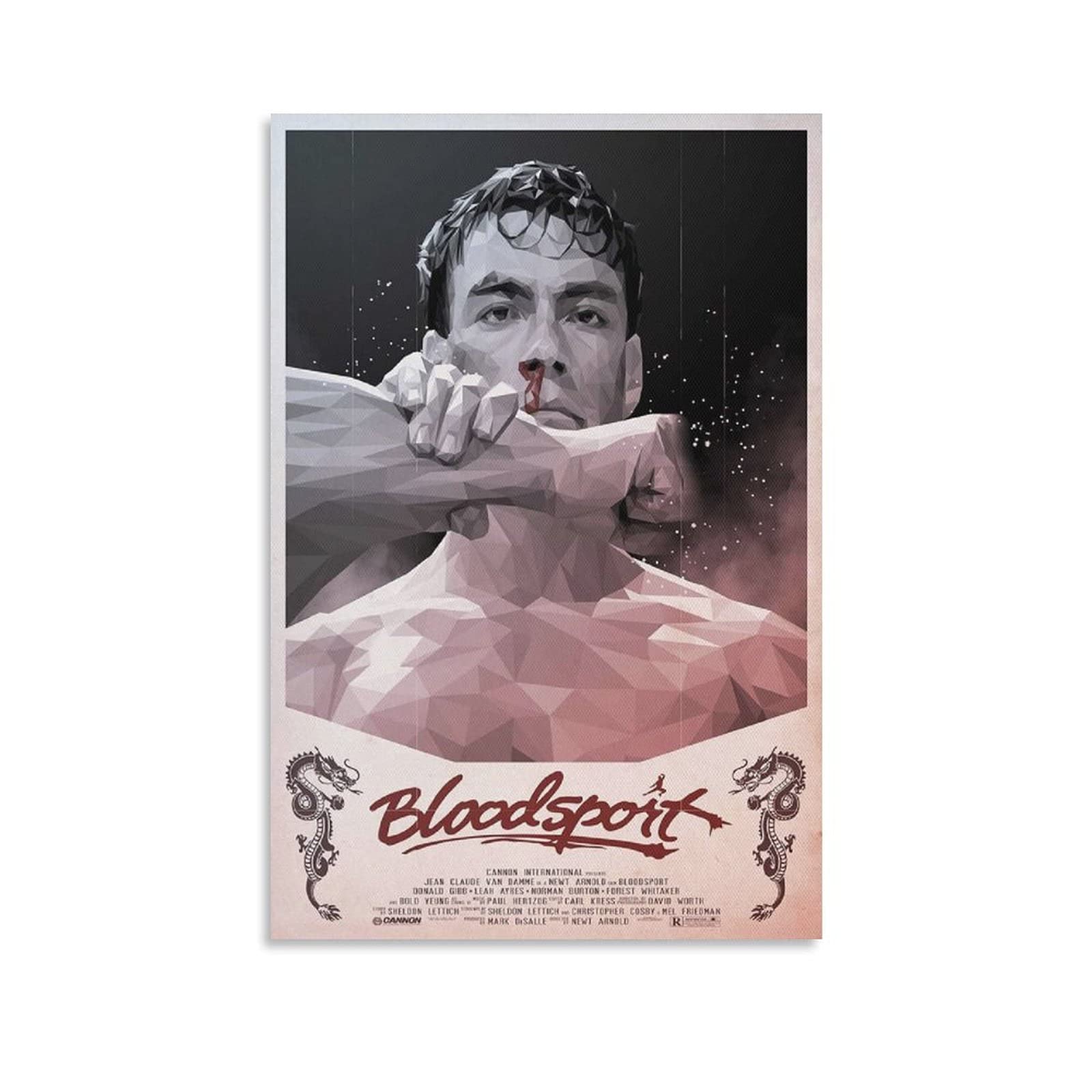 Bloodsport Retro Classic Movie Poster - Canvas Wall Art Decor for Living Room & Bedroom - 08×12 inch (20×30cm) - Perfect for Film Lovers, Man Cave & Home Theater Decorations