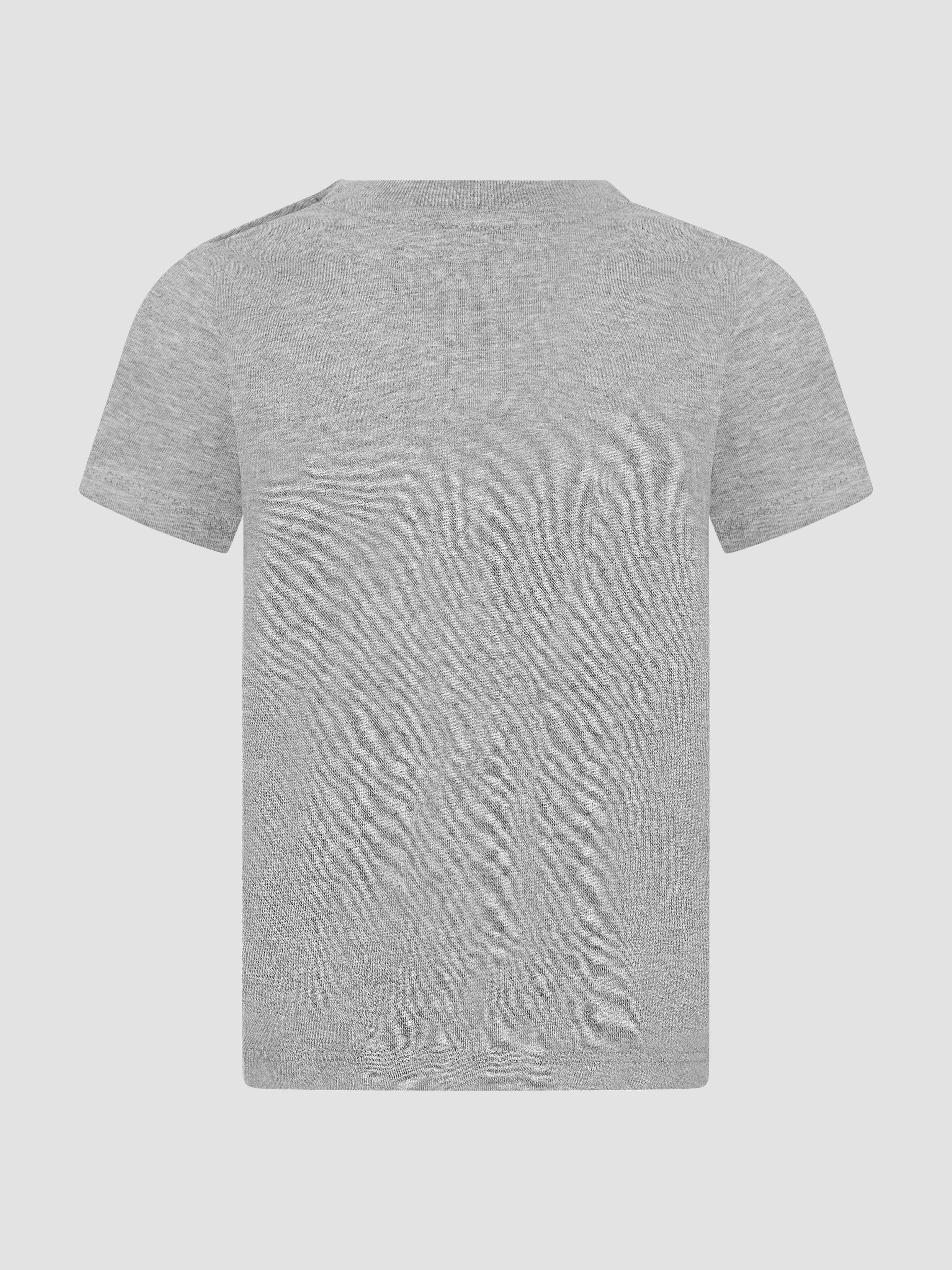 Baby Boys Logo T-Shirt in Grey - Soft Cotton Short Sleeve Tee for Toddlers | Perfect for Playdates, Daycare & Family Photos