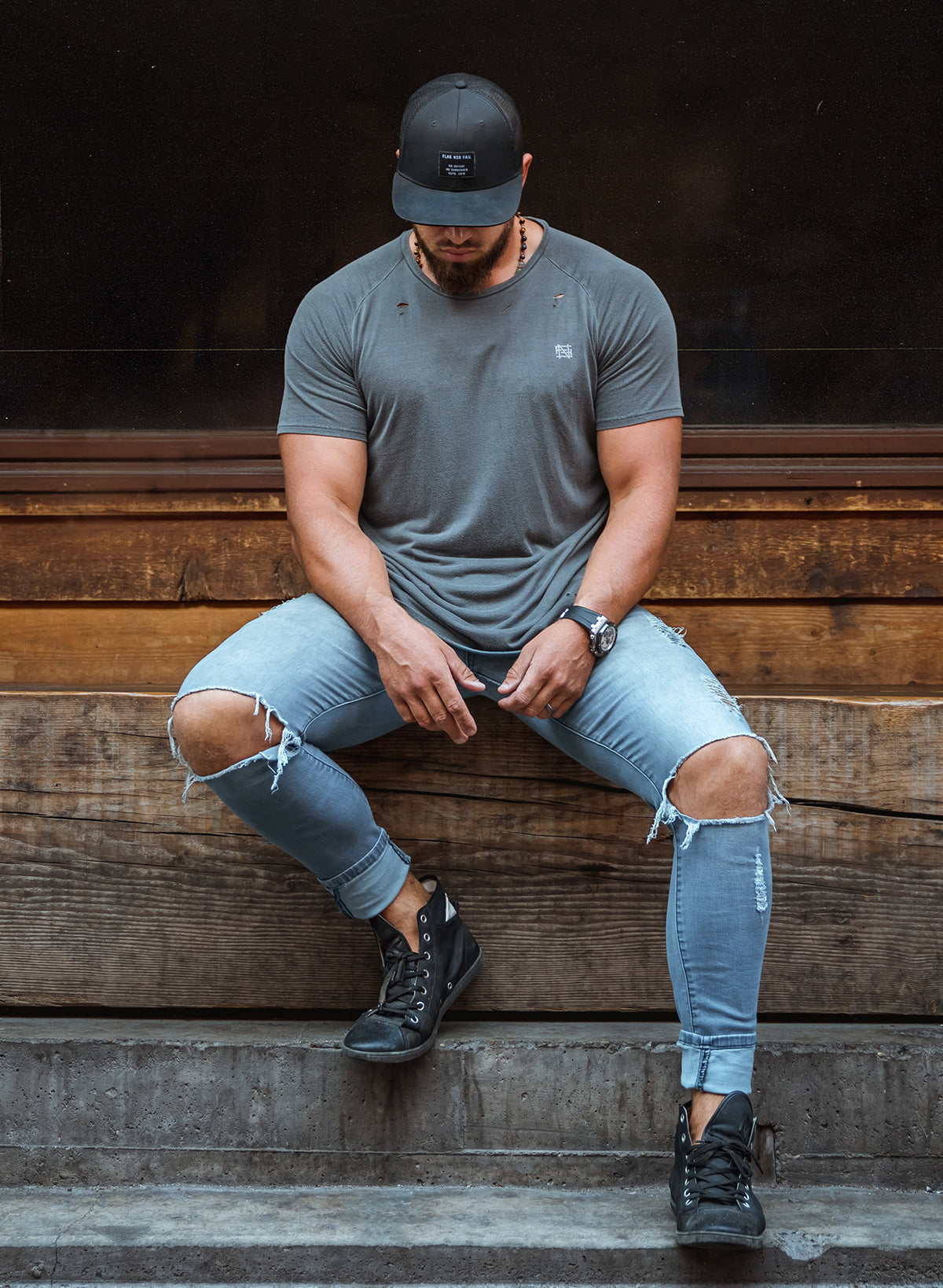 Distressed Motorcycle Graphic T-Shirt for Men - Black Cotton Vintage Biker Tee | Perfect for Casual Wear, Motorcycle Rides & Street Style