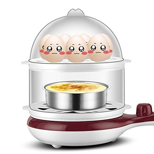 **YJXGVJFQ 3-in-1 Electric Egg Cooker – Boil, Steam & Fry Up to 14 Eggs – Double Layer Kitchen Tool for Breakfast, Meal Prep & Healthy Cooking**