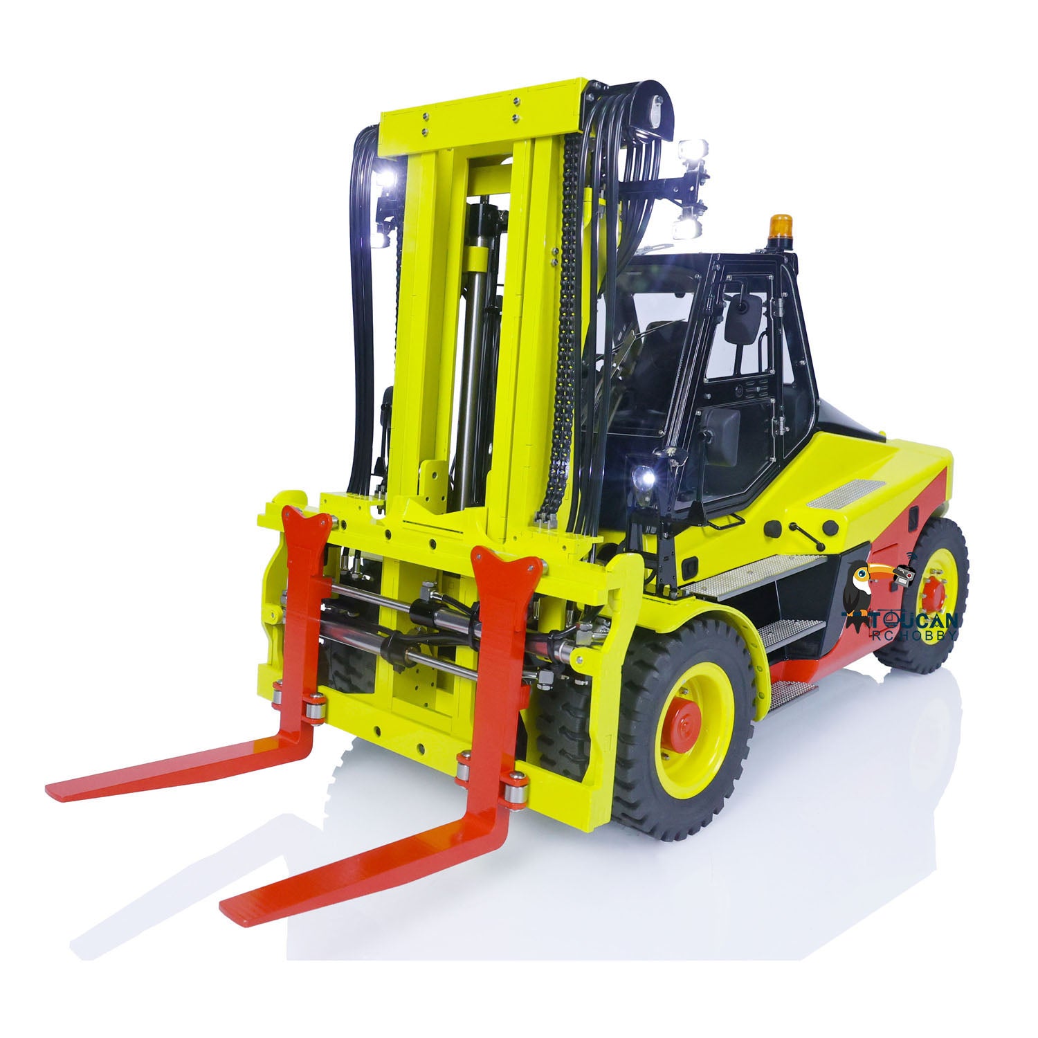 1:14 LESU Metal RC Forklift Truck with Hydraulic System, Remote Control, Sound & Light, ESC Servo - Perfect for Construction Site Play, Collecting & Indoor Racing