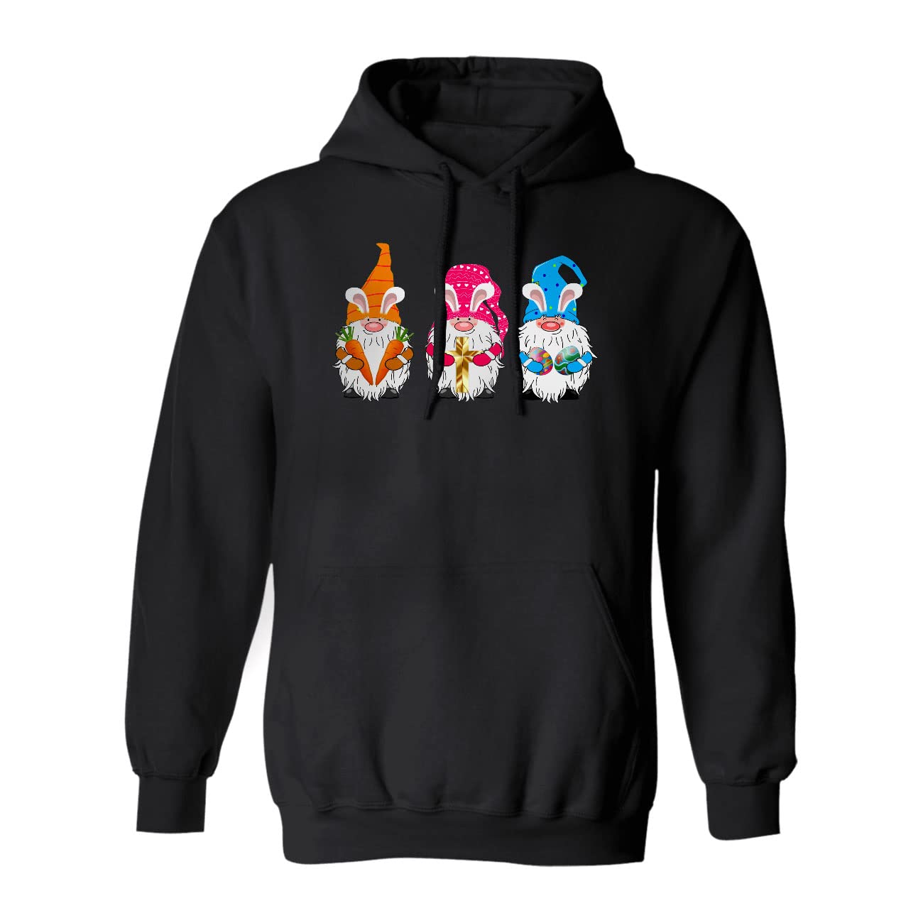 Easter Bunny Gnomes Hoodie & Sweatshirt - Christian Cross & Carrot Design for Easter Lovers | Perfect for Easter Celebrations, Church Events & Spring Gatherings