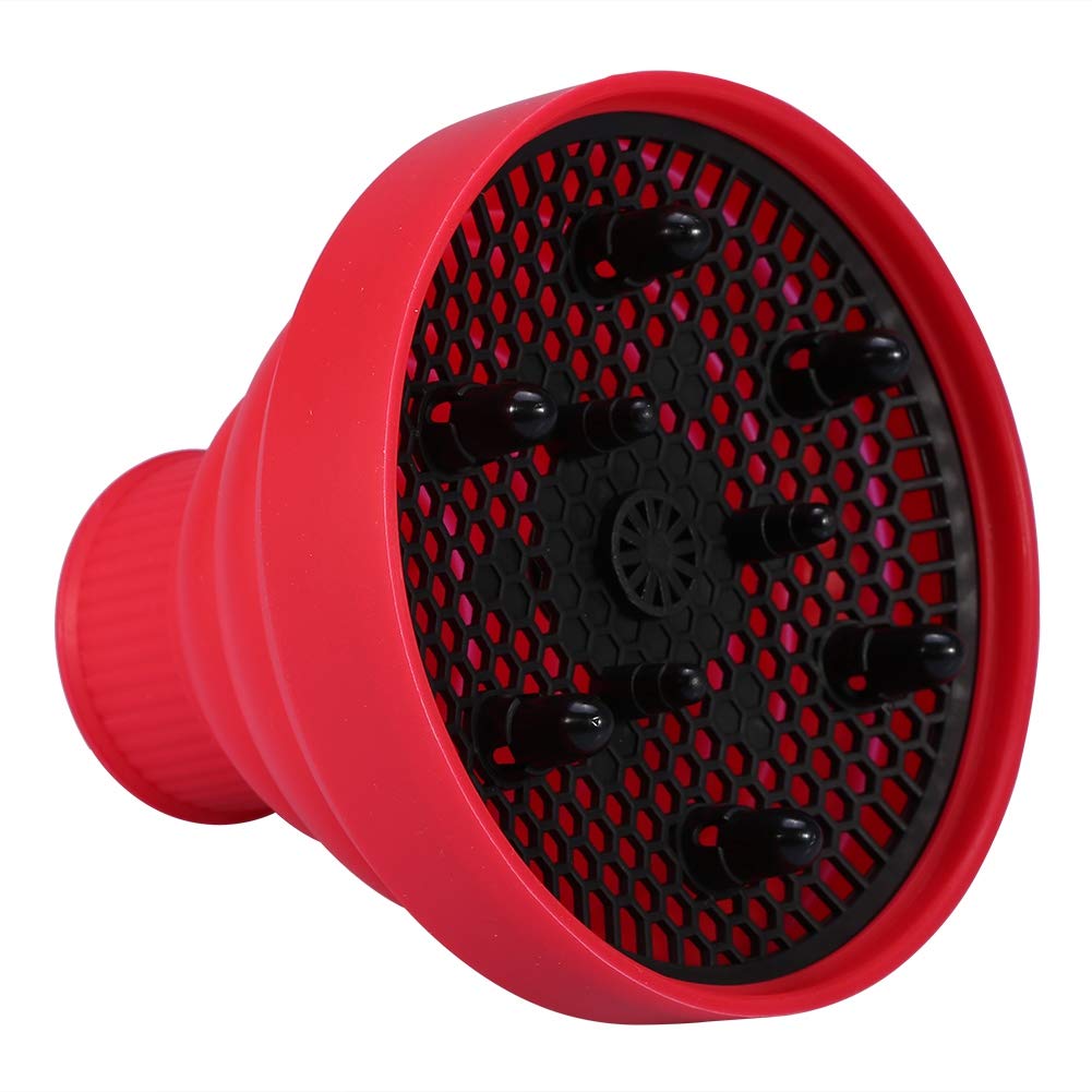 Professional Foldable Hair Dryer Diffuser for Curly Hair - Styling Hairdressing Tool with Red Cover | Perfect for Home Salon, Travel & Daily Curly Hair Care