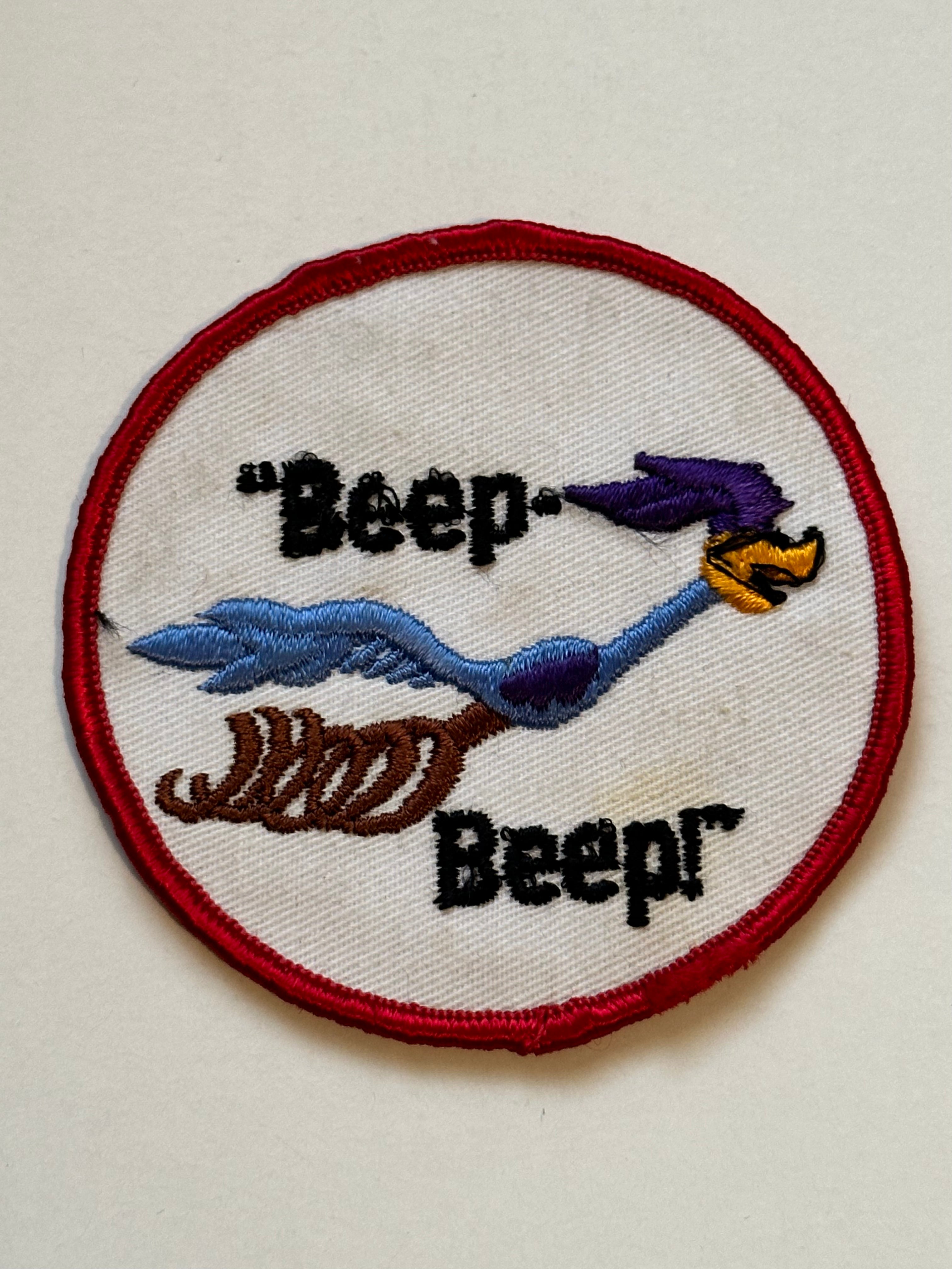 Vintage 1970s Plymouth Mopar Road Runner Rare Embroidered Car Patch - Classic Muscle Car Accessory for Jackets, Hats & Denim Vests