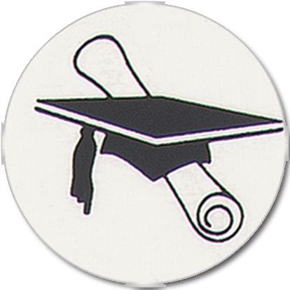 Graduation Envelope Seals - 50pcs Round Stickers for Cap & Diploma - Perfect for Commencement Invitations, Announcements and School Keepsakes