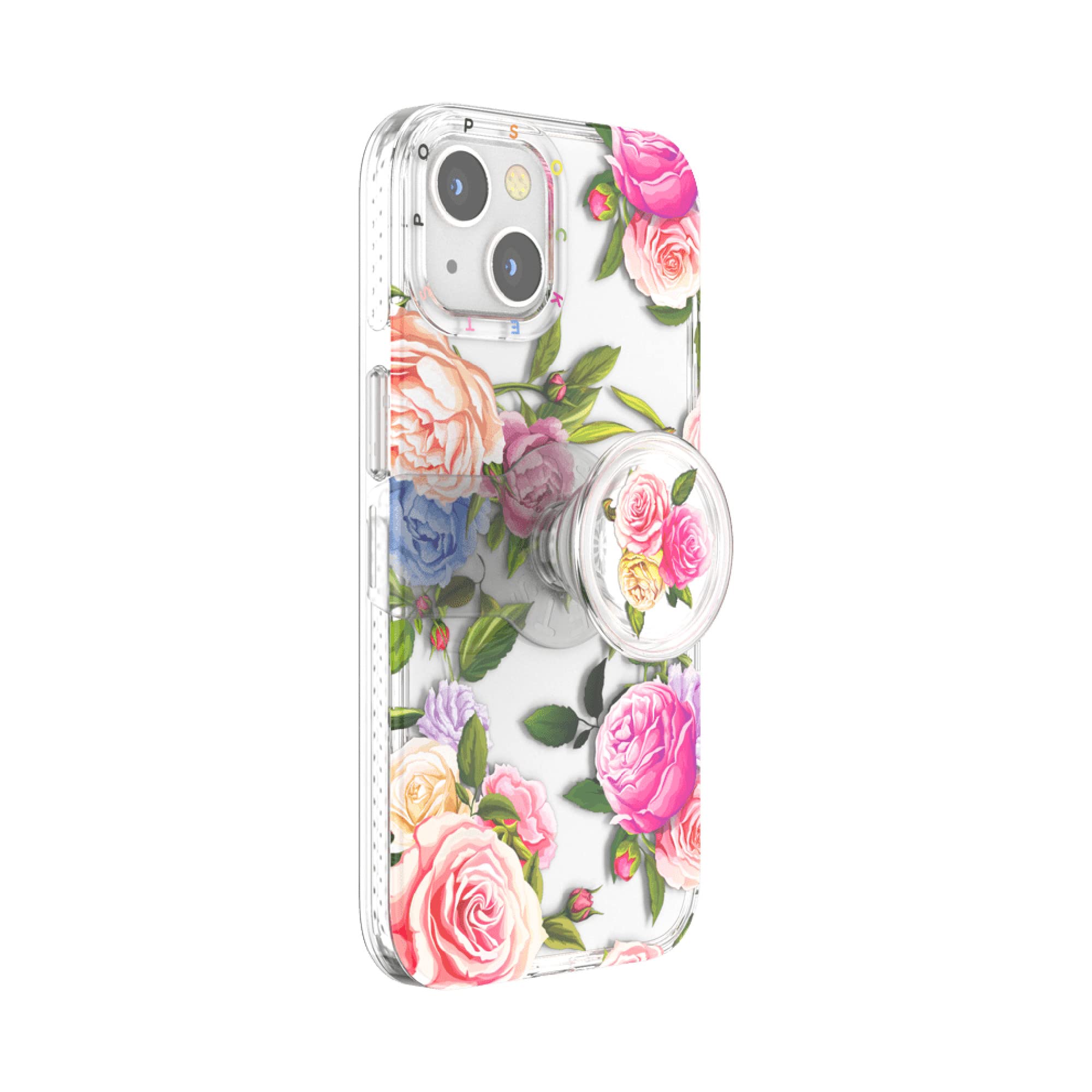 Vintage Floral iPhone 13 Case with PopSockets Grip & Slide - Protective Phone Cover for iPhone 13 - Perfect for Daily Use, Travel & Hands-Free Photography