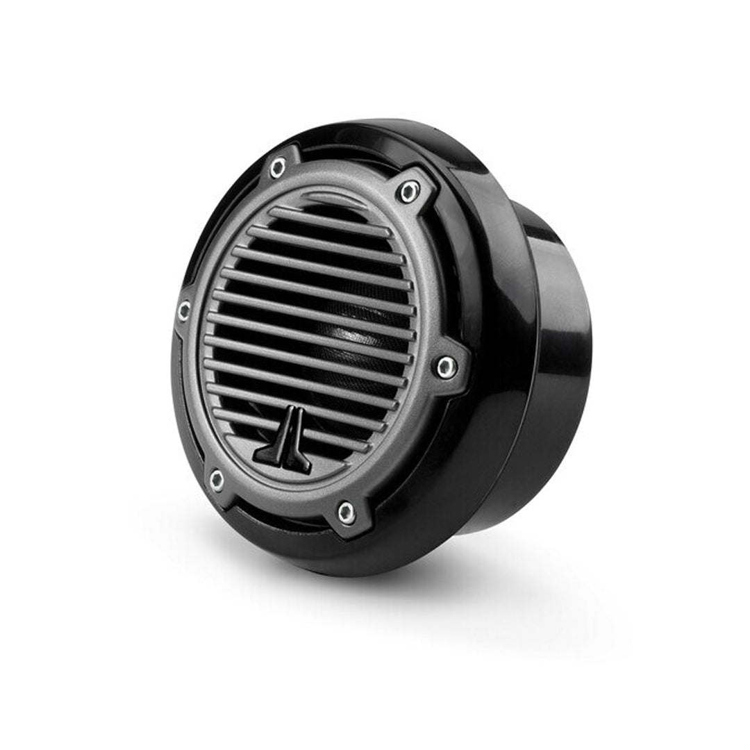 JL Audio M100 CT CG TB Marine 1 Component Tweeters (Pair) - 100W RMS, Black/Titanium Classic Grilles - Waterproof Boat Audio Speakers for Marine & Outdoor Use