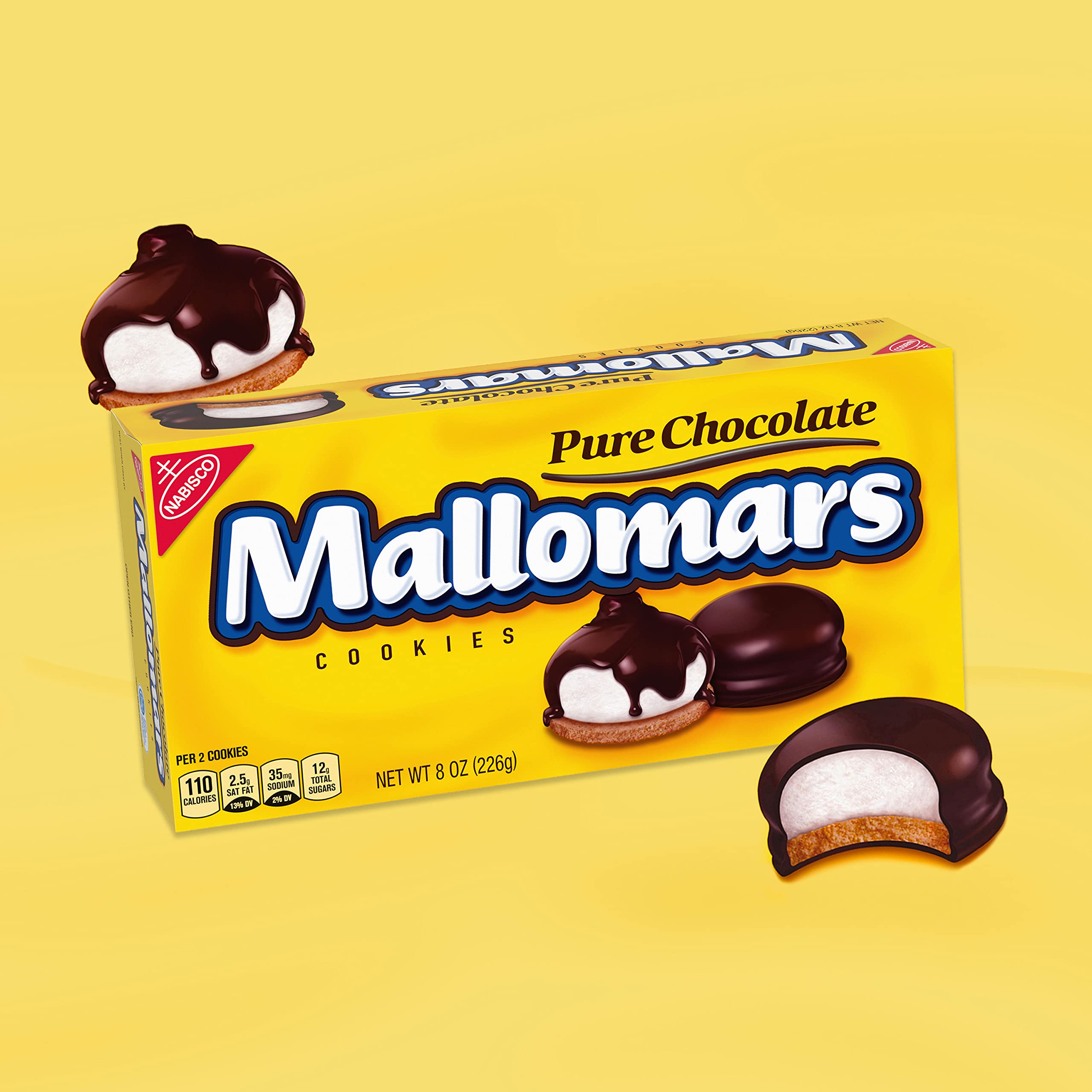 Mallomars Pure Chocolate Cookies - 12 Pack (8 oz Each) | Rich Cocoa Flavor | Perfect for Parties, Gifts & Snacking