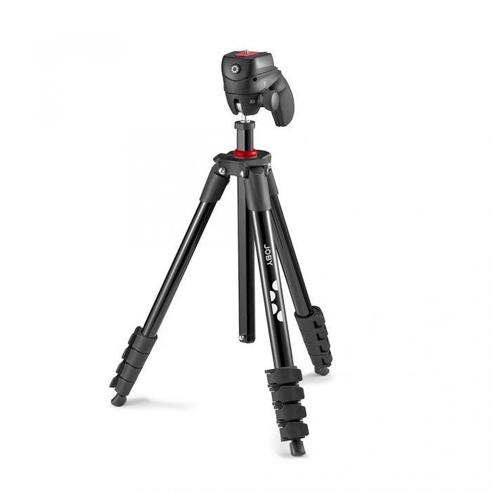 Joby Compact Action Tripod - Lightweight Portable Tripod Stand for Smartphones, DSLR & Mirrorless Cameras - Perfect for Travel, Vlogging & Outdoor Photography